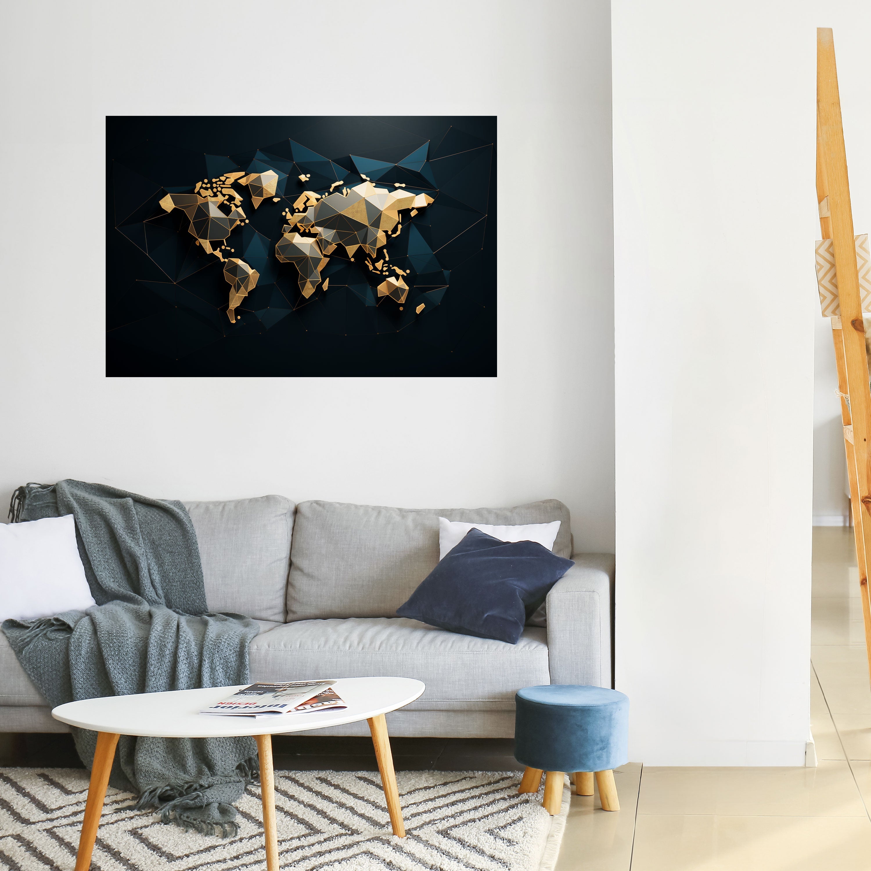 Affiche horizontale autocollante « SYMÉTRIE DU MONDE CHATOYANT »