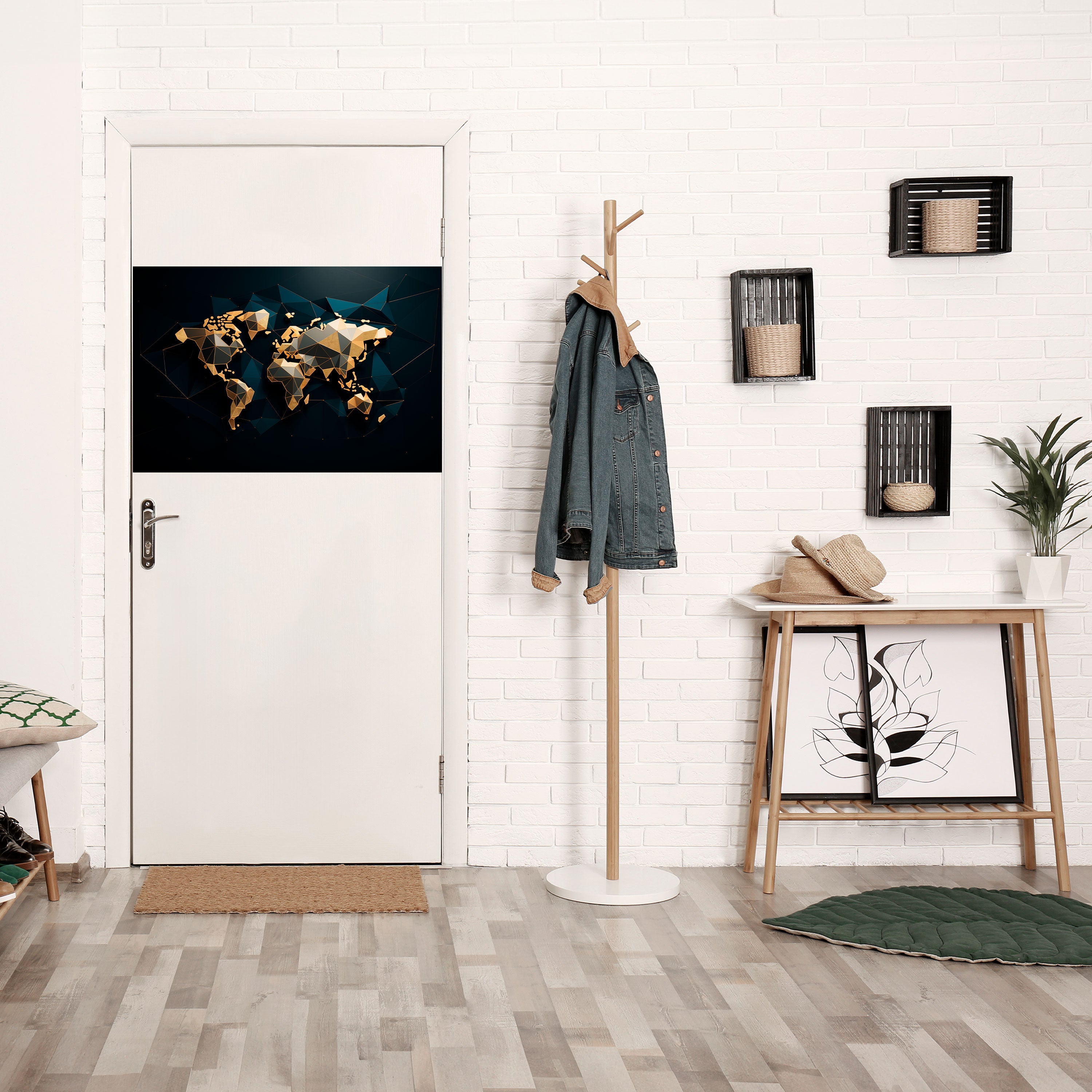 Affiche horizontale autocollante « SYMÉTRIE DU MONDE CHATOYANT »