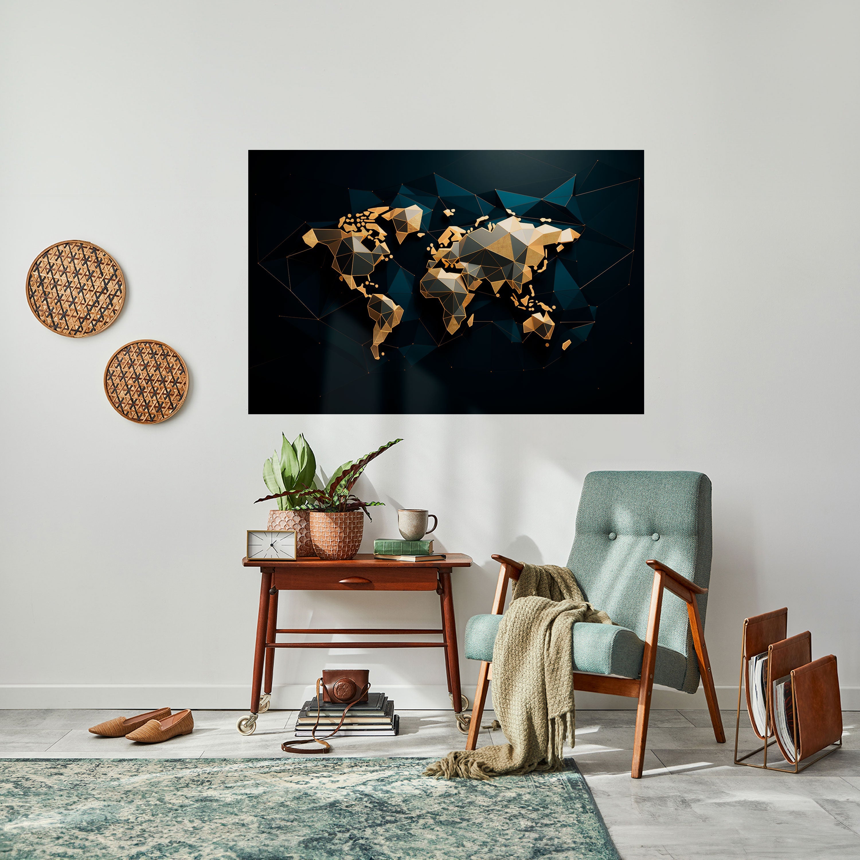 Affiche horizontale autocollante « SYMÉTRIE DU MONDE CHATOYANT »