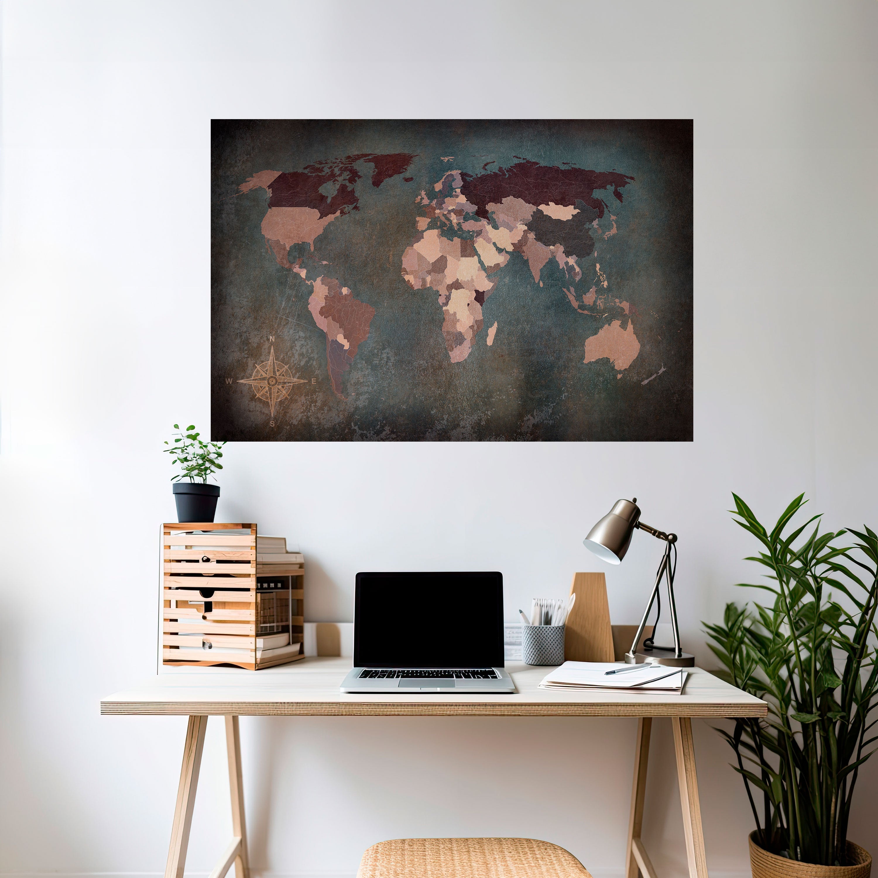 Affiche horizontale autocollante « TESSERAE ARTISTIQUES DE LA TERRE »
