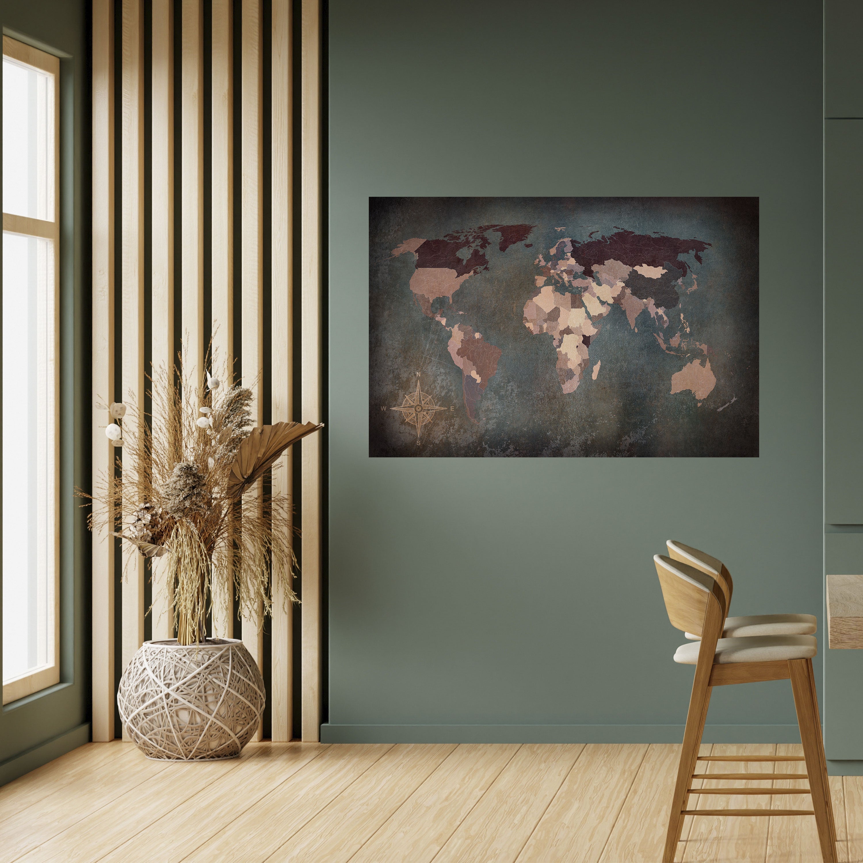 Affiche horizontale autocollante « TESSERAE ARTISTIQUES DE LA TERRE »
