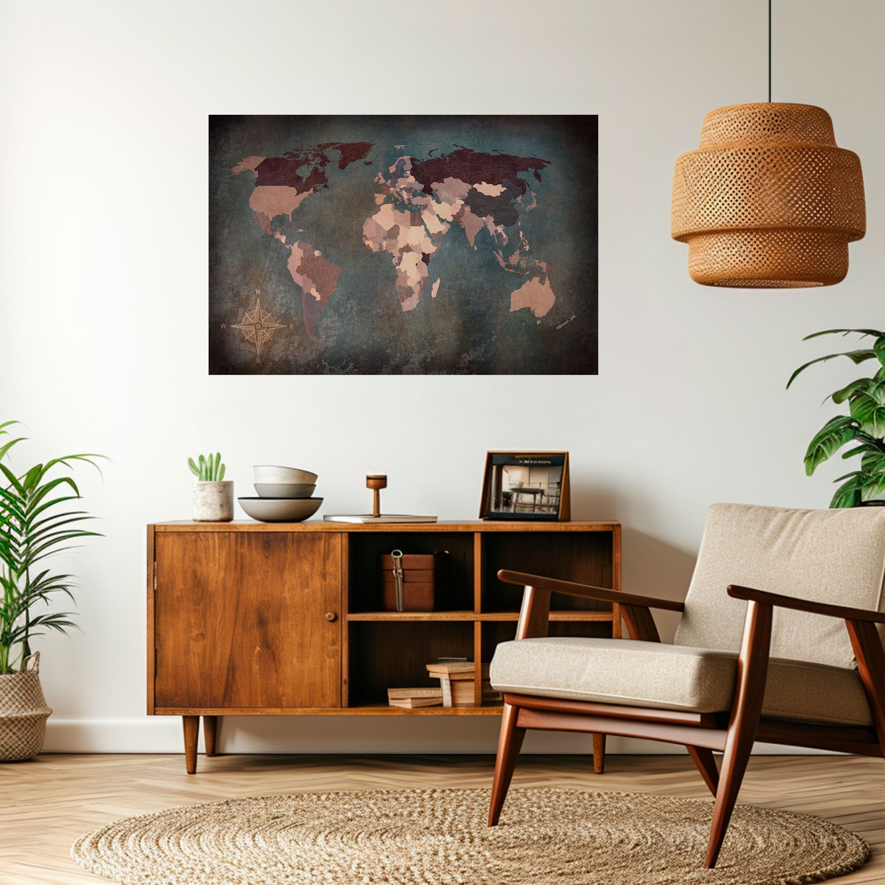 Affiche horizontale autocollante « TESSERAE ARTISTIQUES DE LA TERRE »
