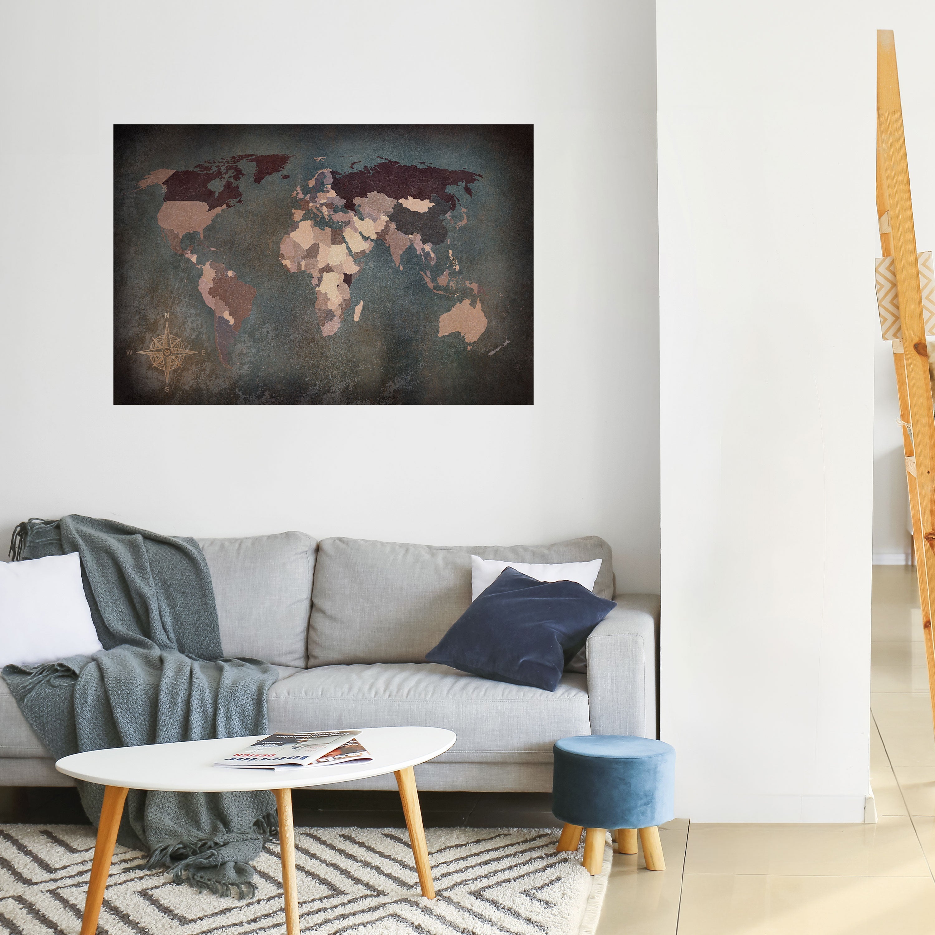 Affiche horizontale autocollante « TESSERAE ARTISTIQUES DE LA TERRE »
