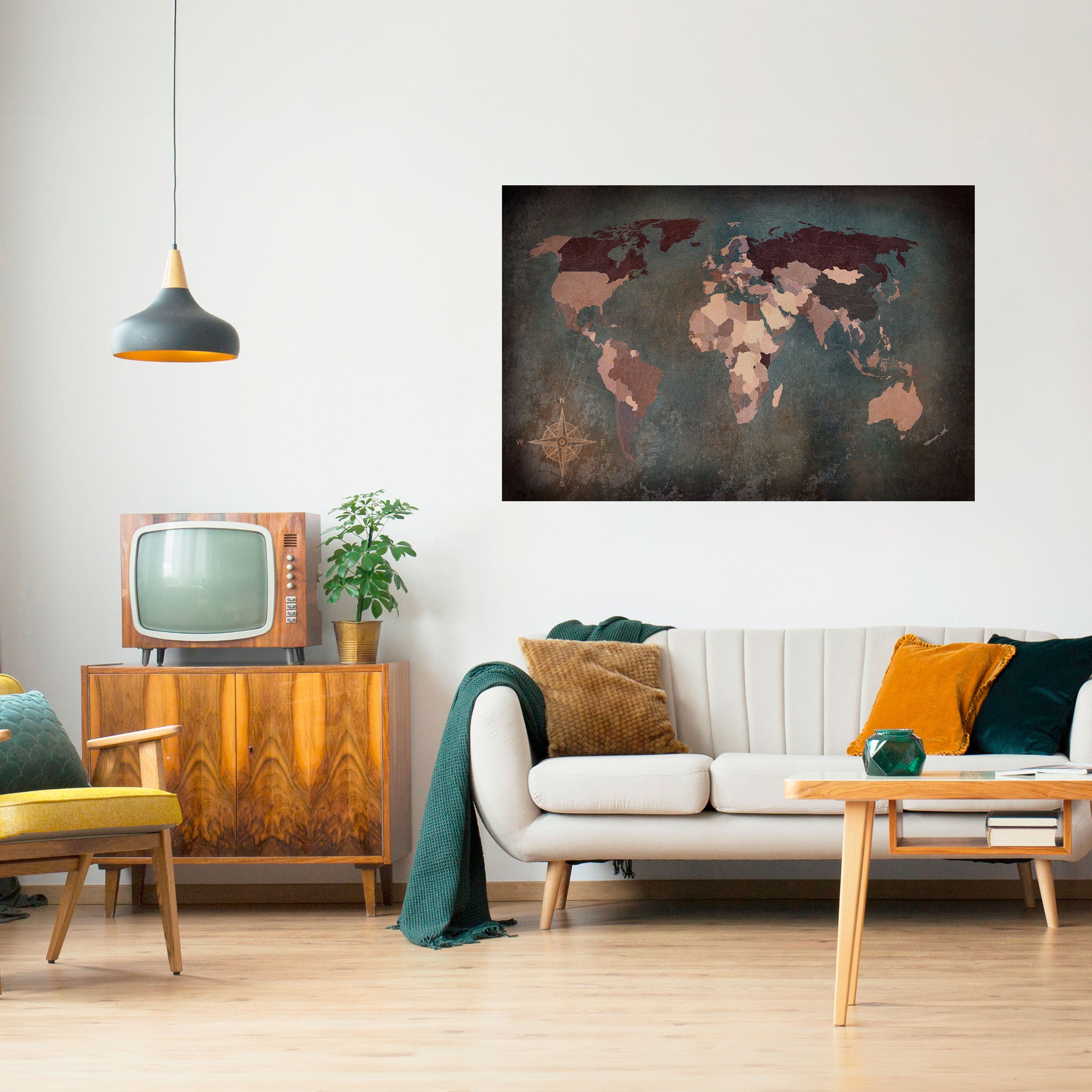 Affiche horizontale autocollante « TESSERAE ARTISTIQUES DE LA TERRE »