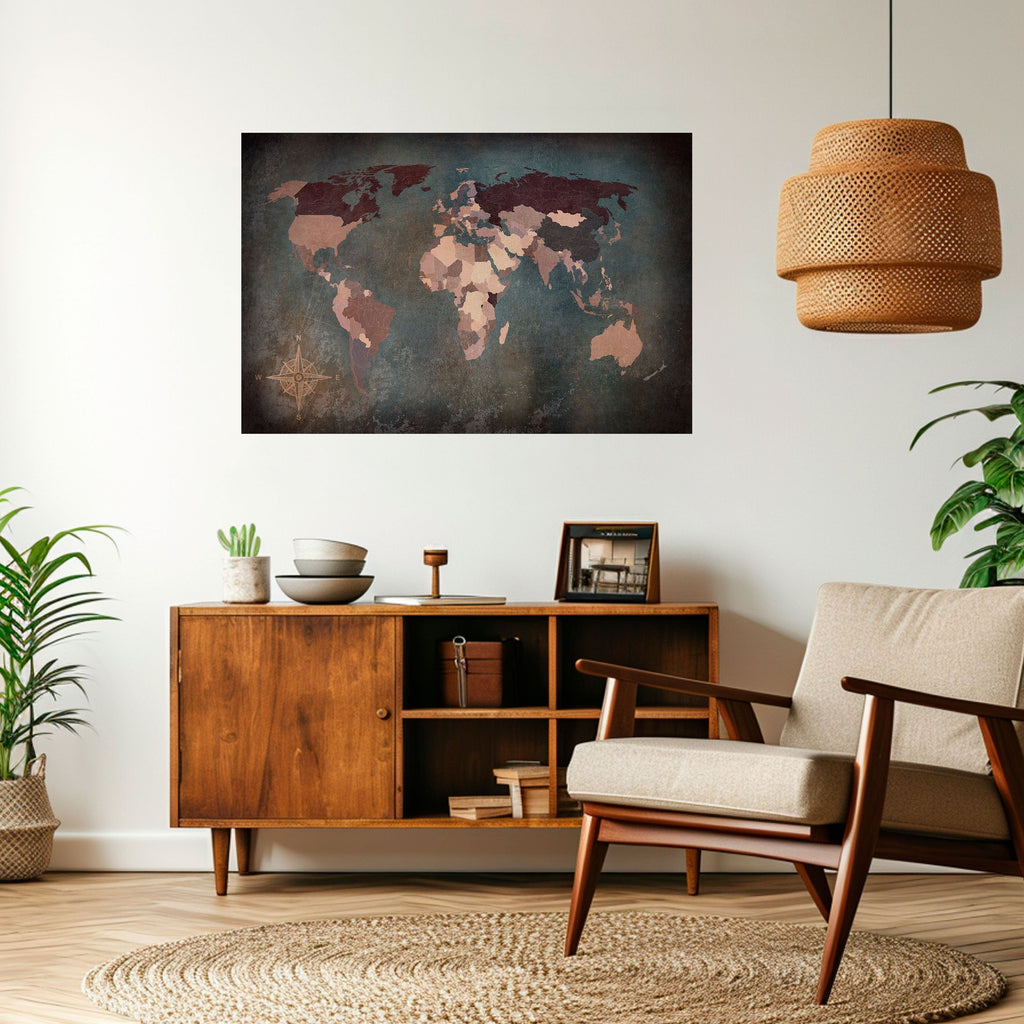 Affiche horizontale autocollante « TESSERAE ARTISTIQUES DE LA TERRE »