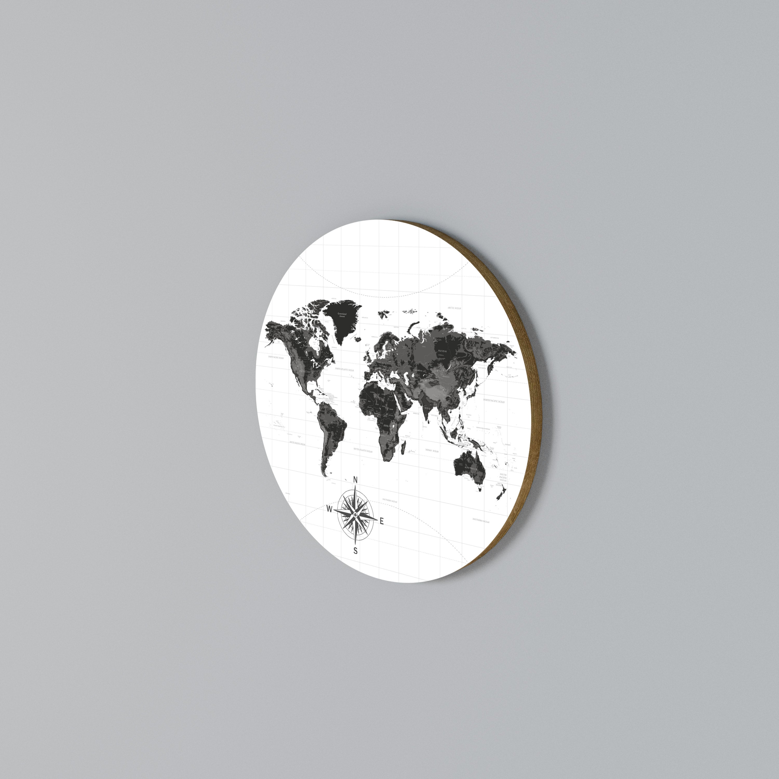 GLOBAL SHADOWS Round Wall Art