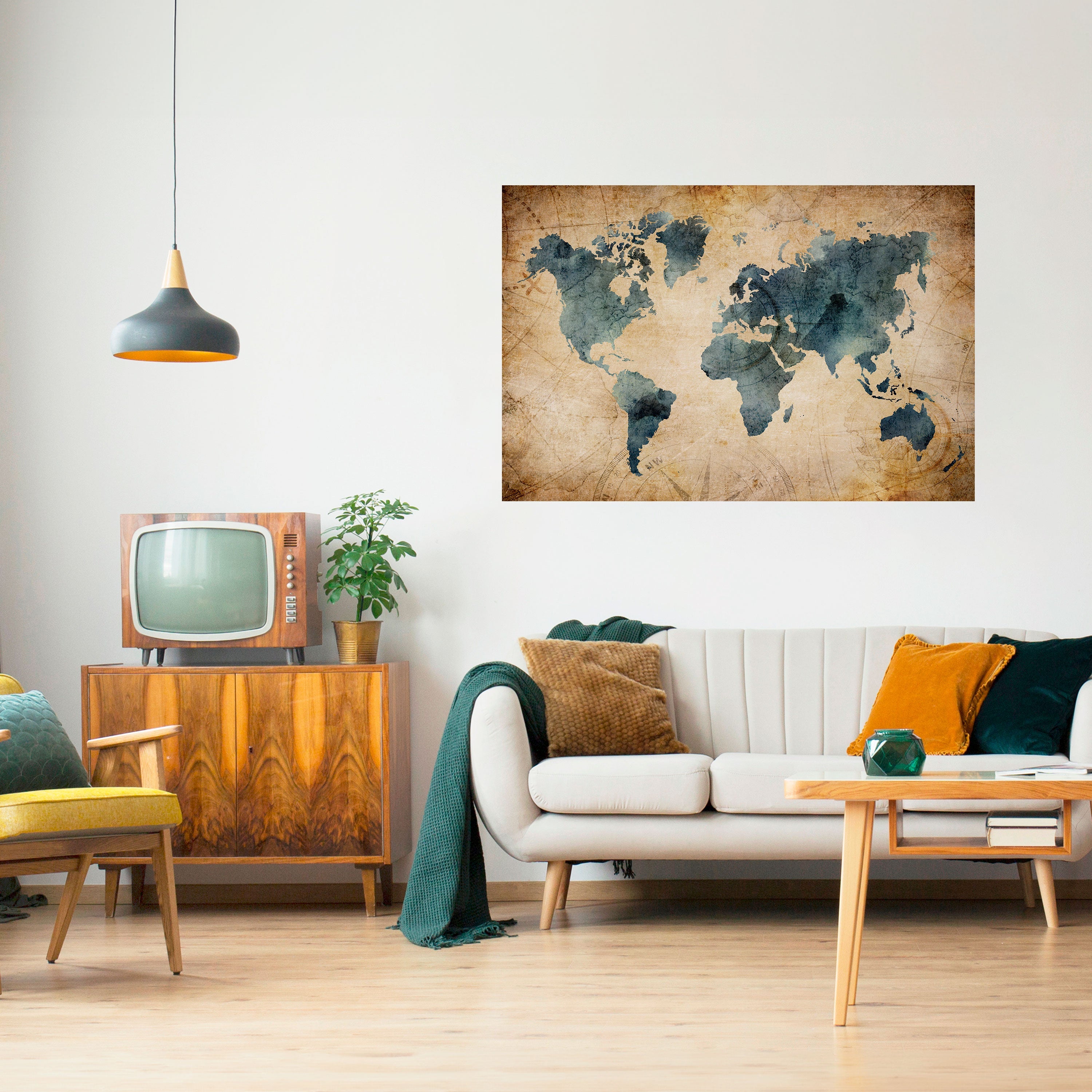 Affiche horizontale autocollante VINTAGE WORLDVIEW