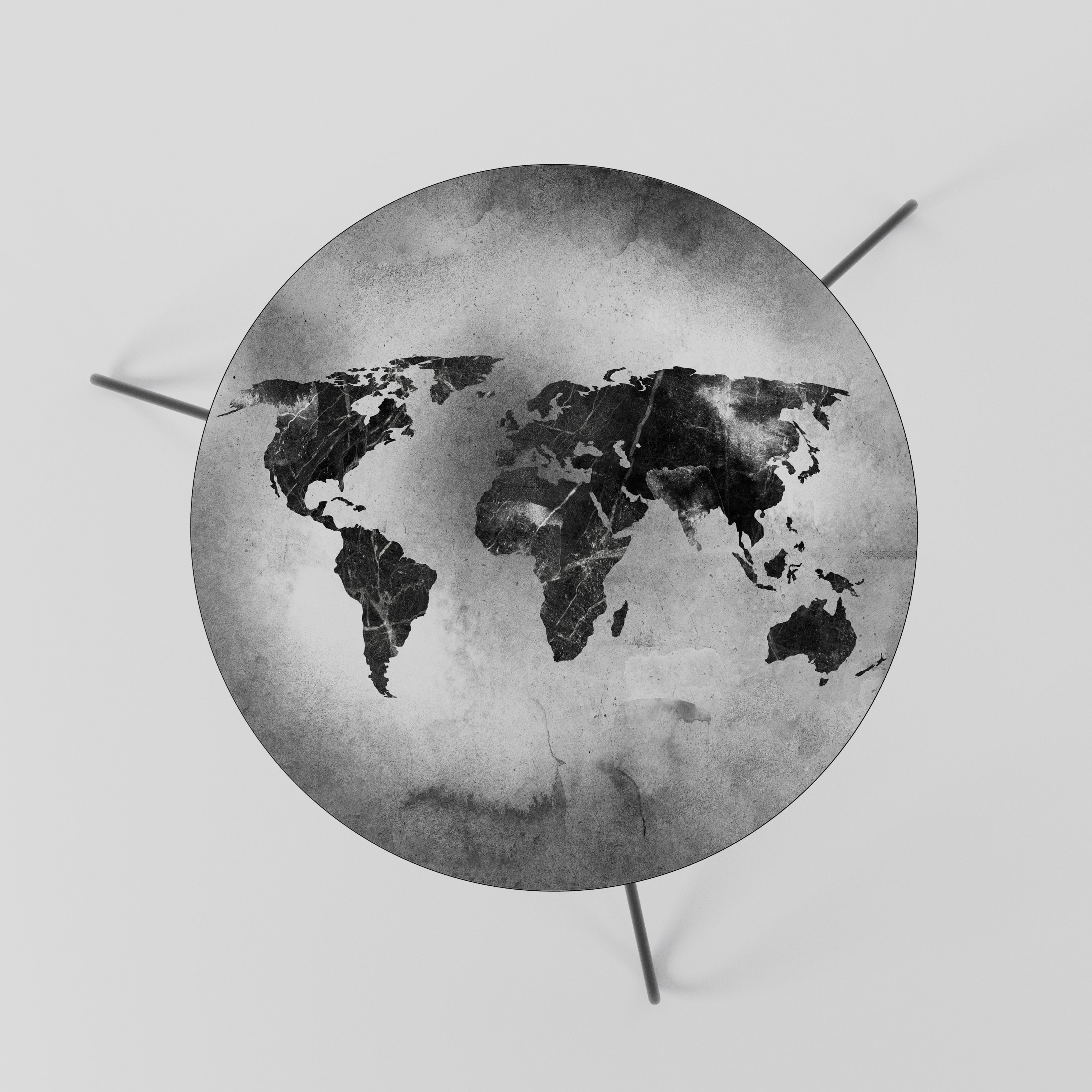 Table basse CONTINENTS OMBRÉS 60