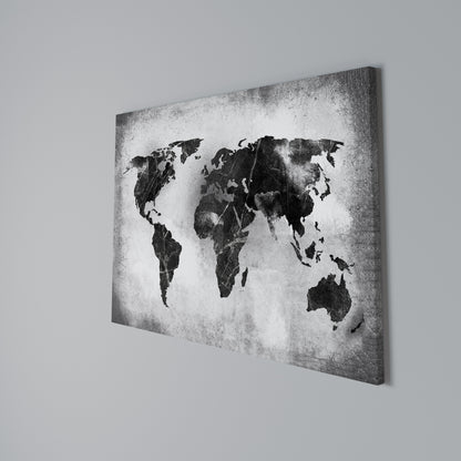 SHADOWED CONTINENTS Horizontal Canvas Print
