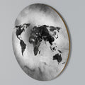 SHADOWED CONTINENTS Round Wall Art