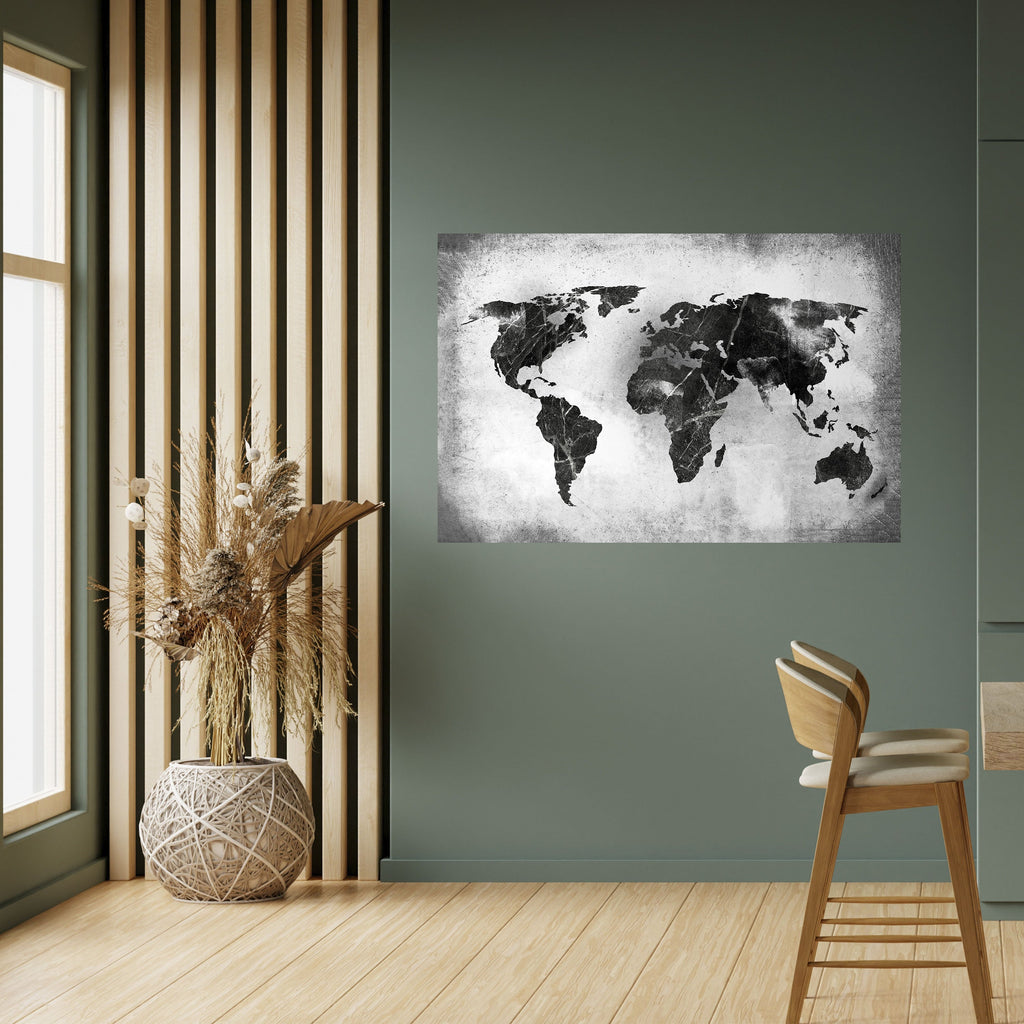 Affiche horizontale autocollante CONTINENTS OMBRÉS
