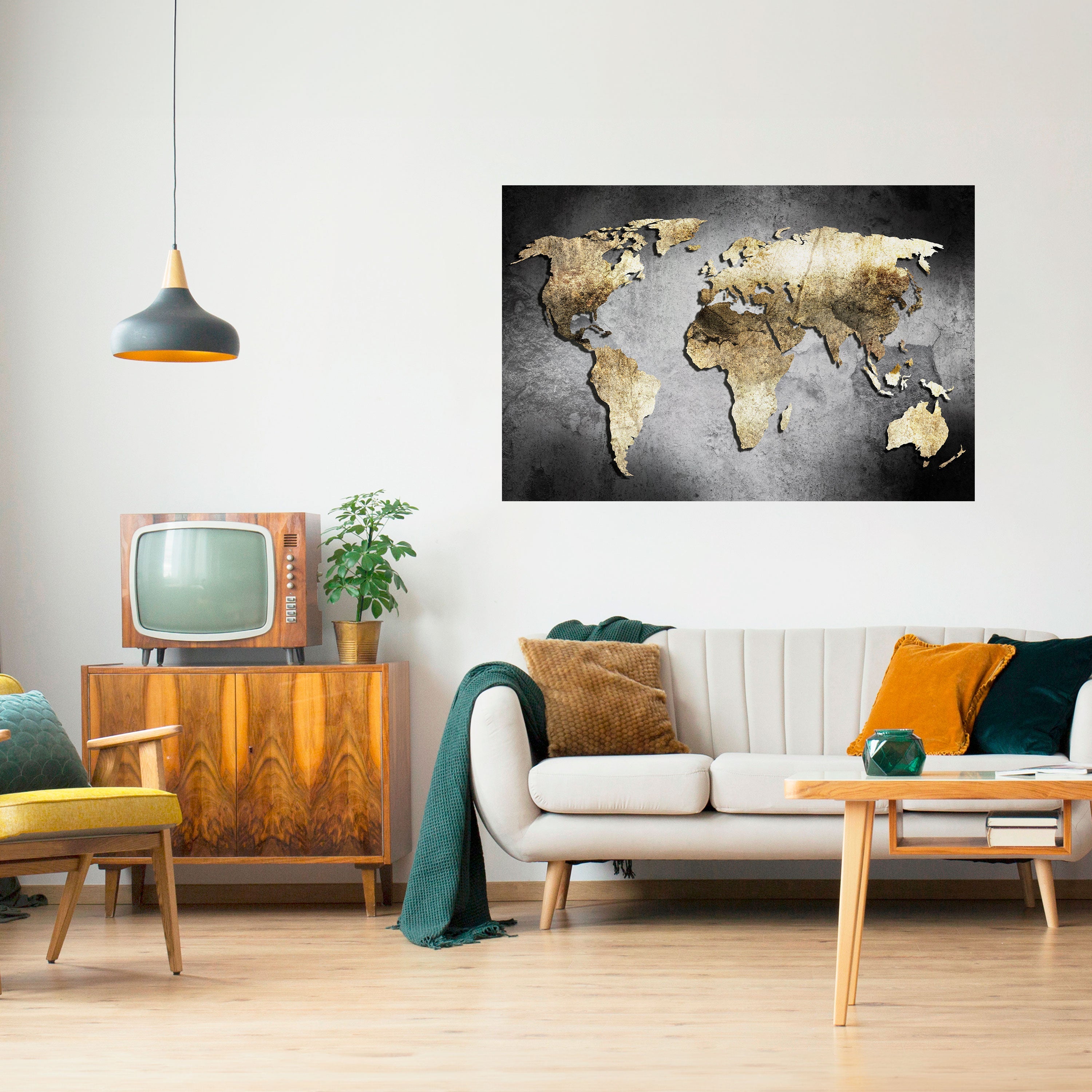 Affiche horizontale autocollante « TRÉSOR DU GLOBE D'OR »