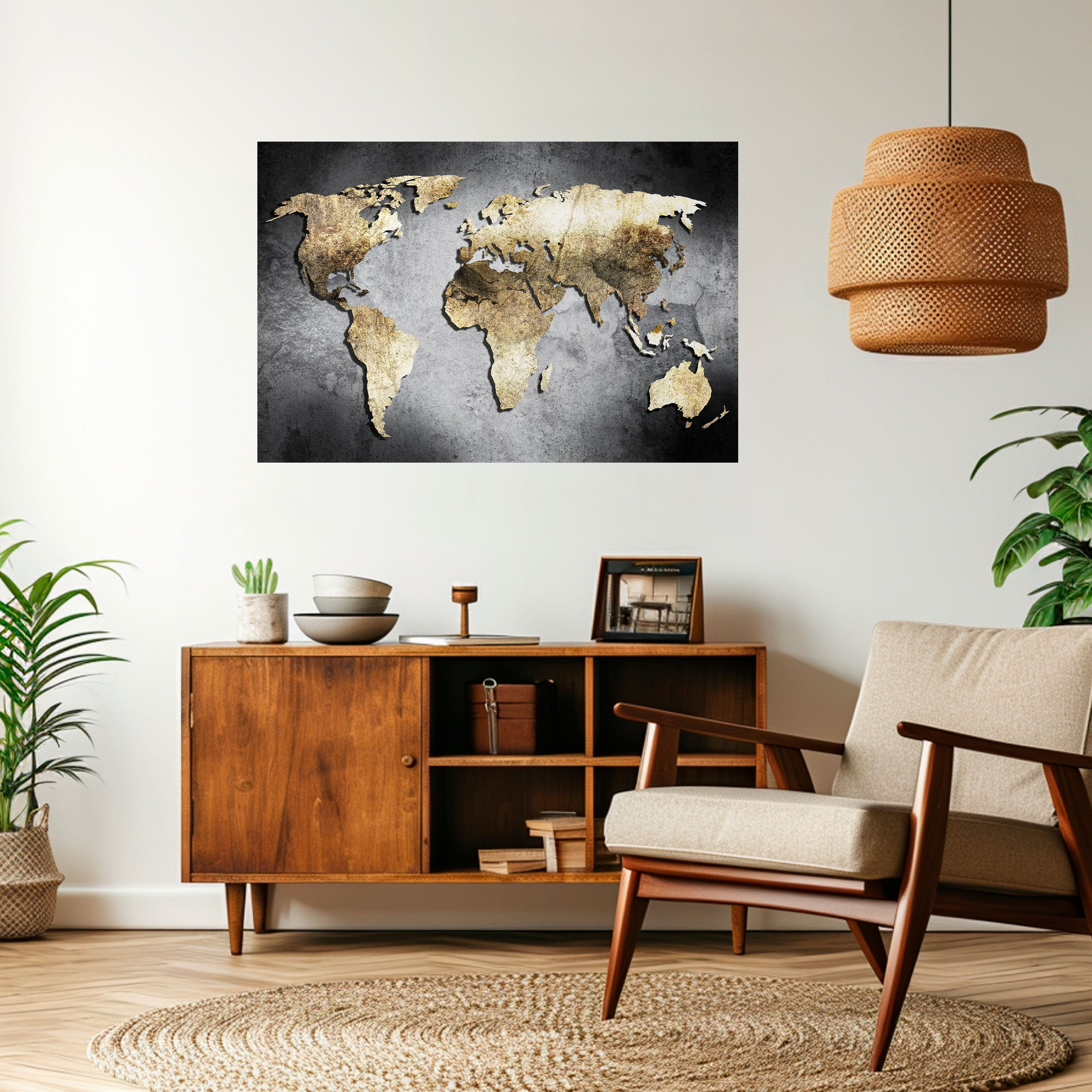 Affiche horizontale autocollante « TRÉSOR DU GLOBE D'OR »