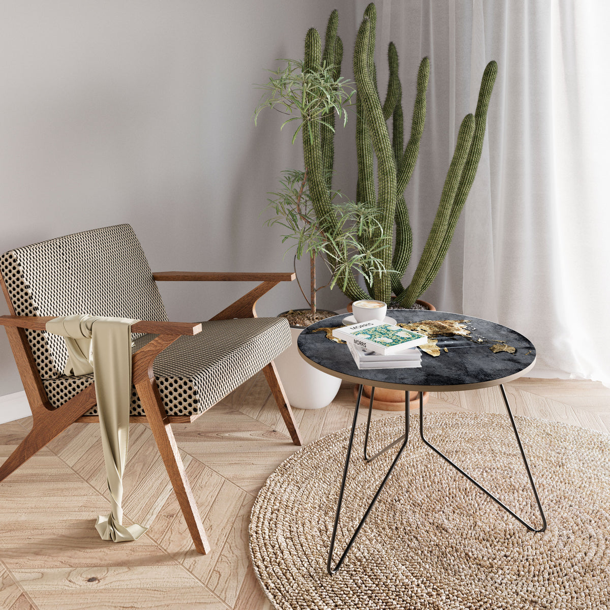 SHIMMERING EARTH MAP Coffee Table