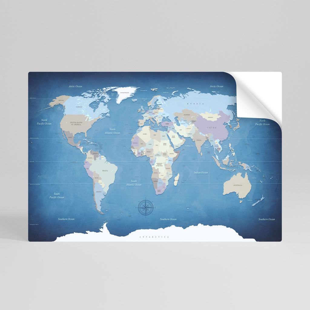 Affiche horizontale autocollante CARTE DE LA DÉCOUVERTE