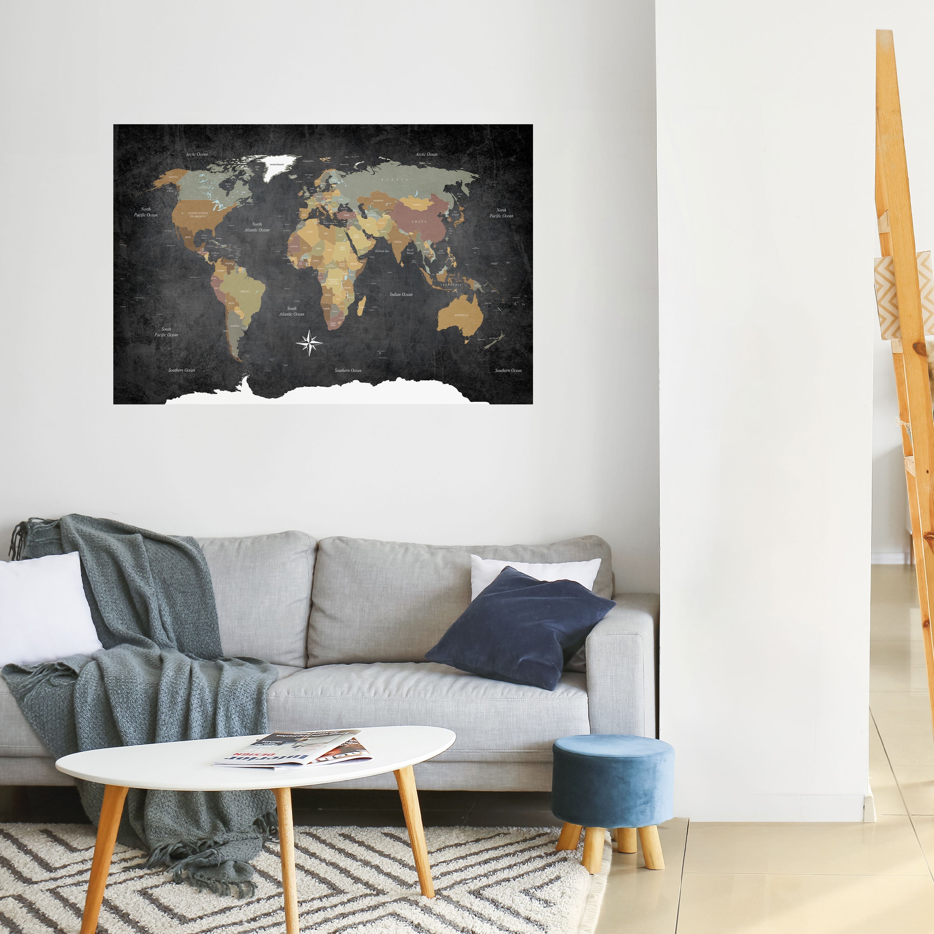 Affiche horizontale autocollante CONTINENTS DE CRÉATIVITÉ