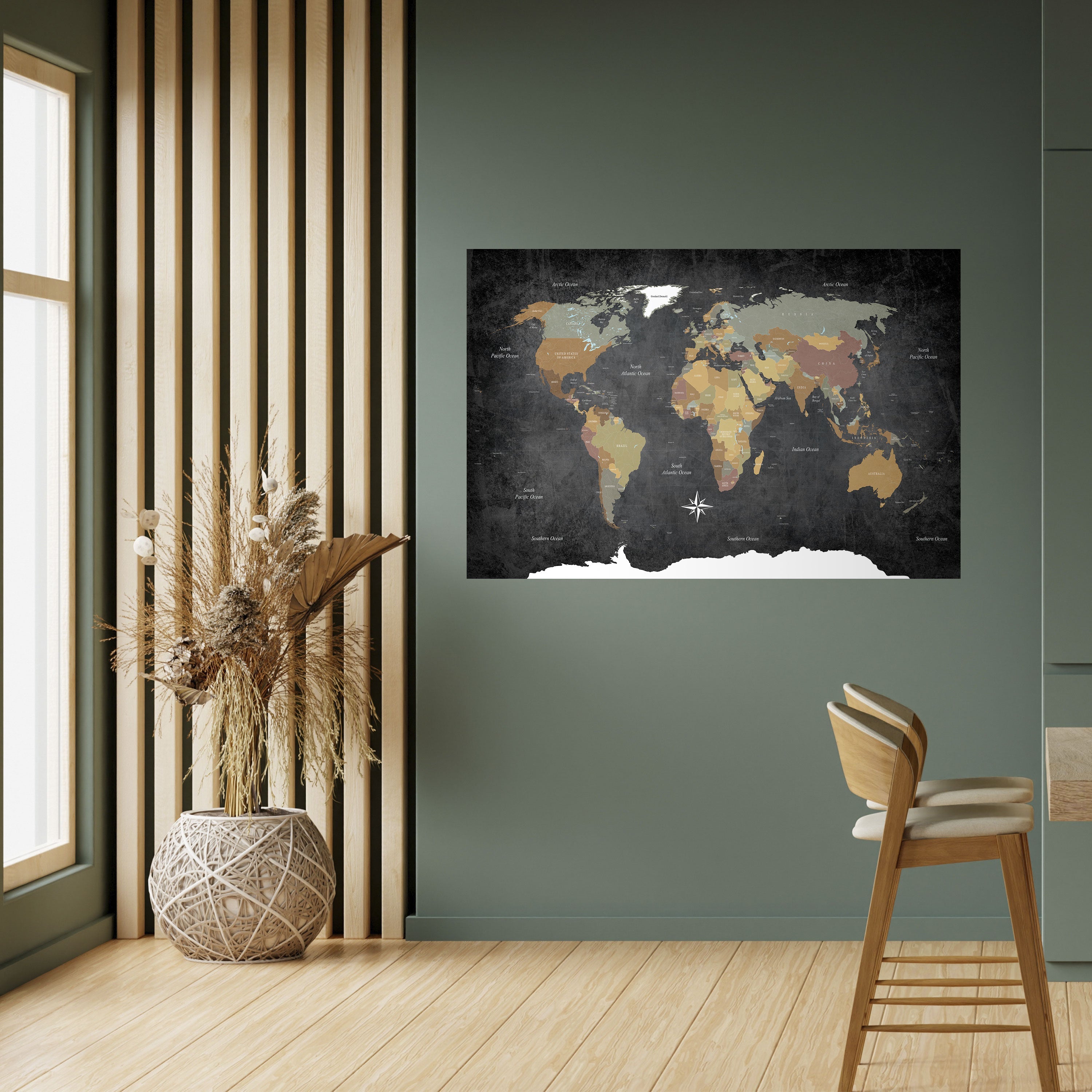 Affiche horizontale autocollante CONTINENTS DE CRÉATIVITÉ