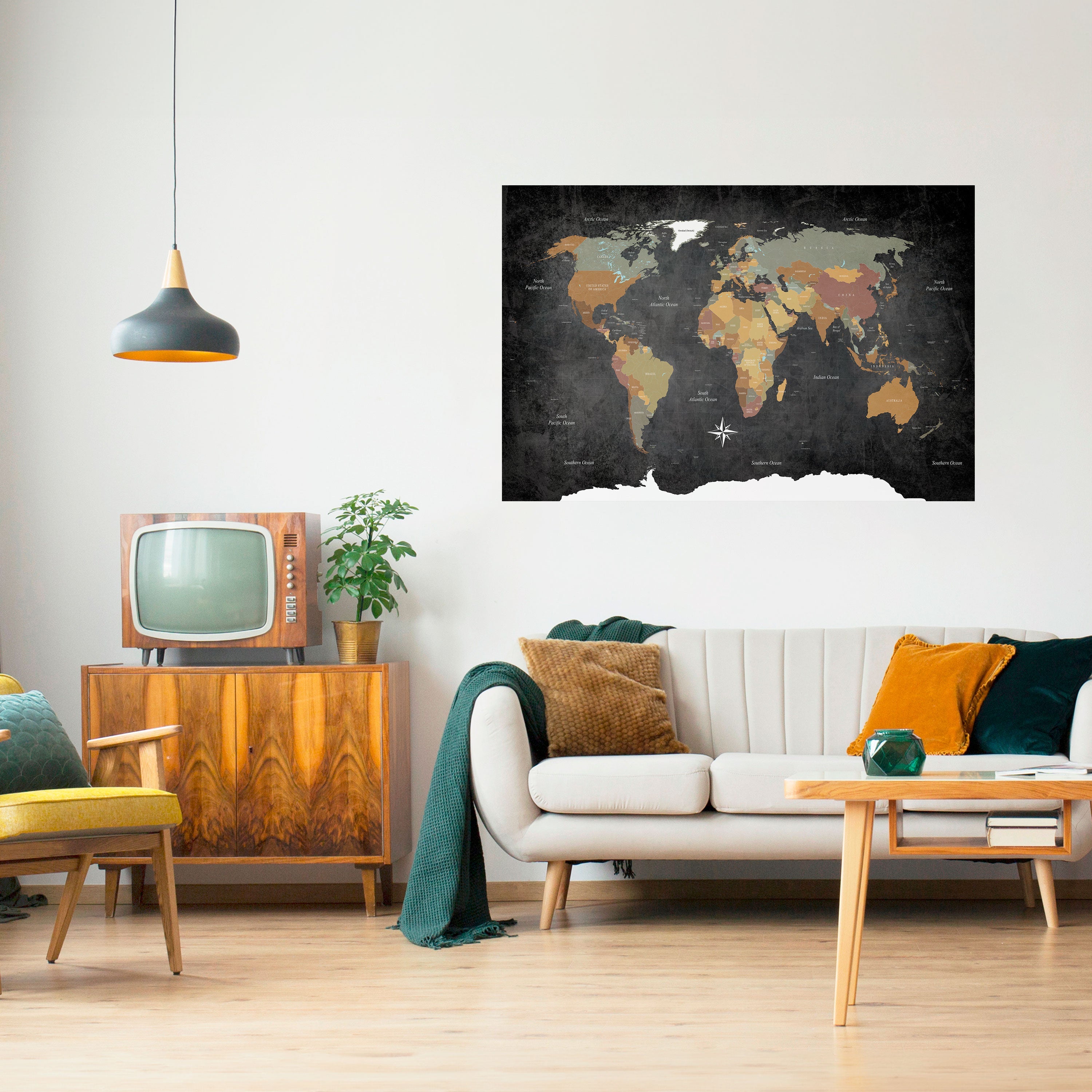 Affiche horizontale autocollante CONTINENTS DE CRÉATIVITÉ