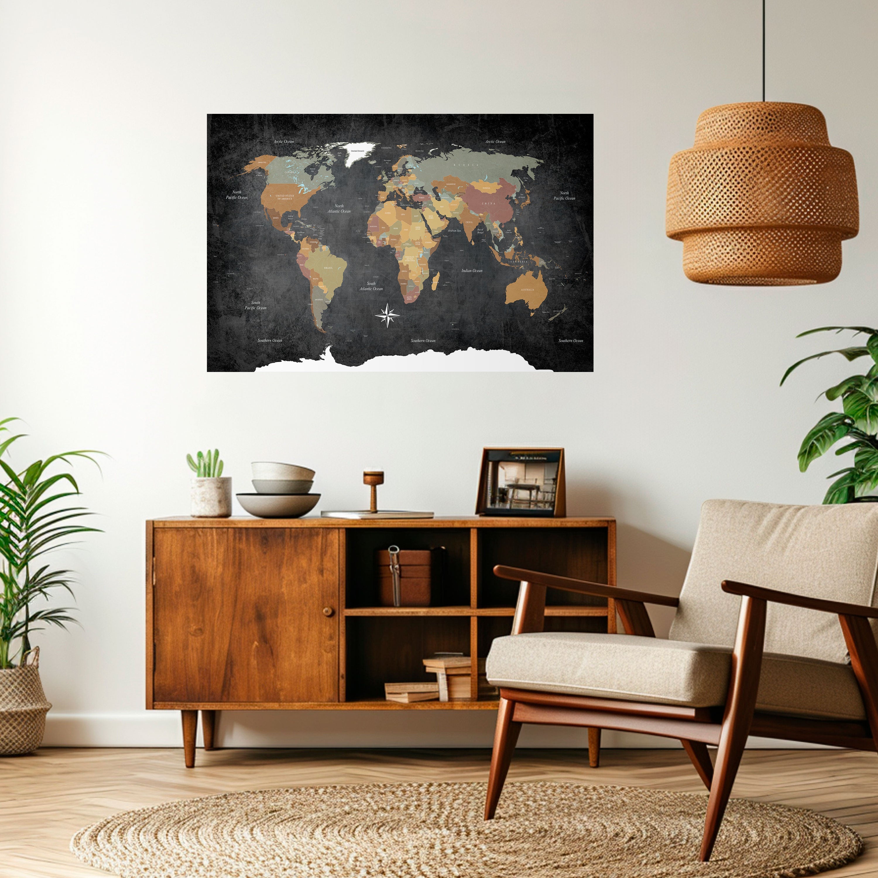 Affiche horizontale autocollante CONTINENTS DE CRÉATIVITÉ