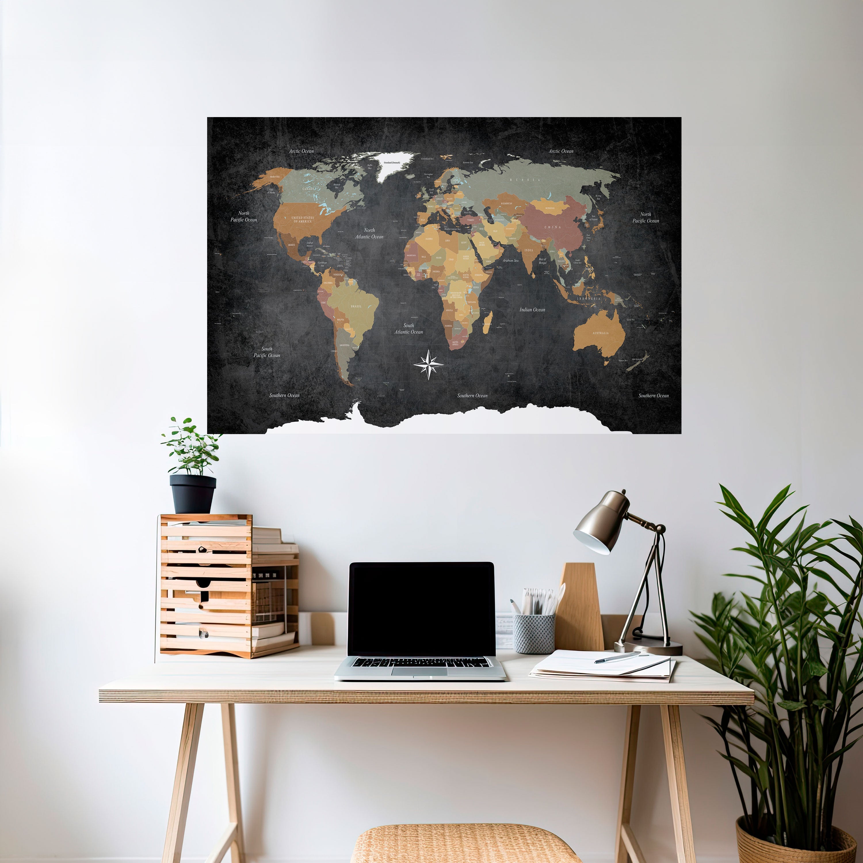 Affiche horizontale autocollante CONTINENTS DE CRÉATIVITÉ