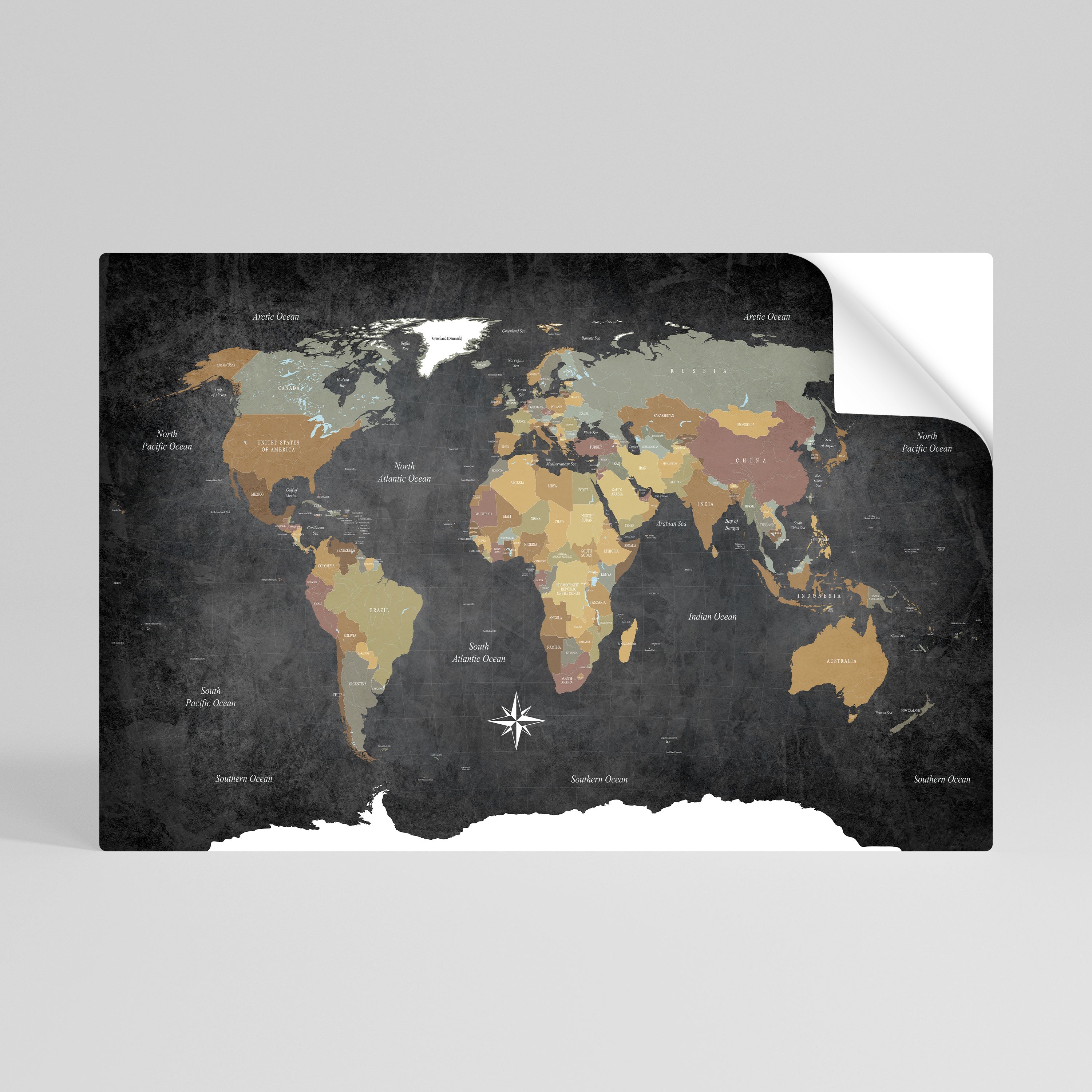 Affiche horizontale autocollante CONTINENTS DE CRÉATIVITÉ