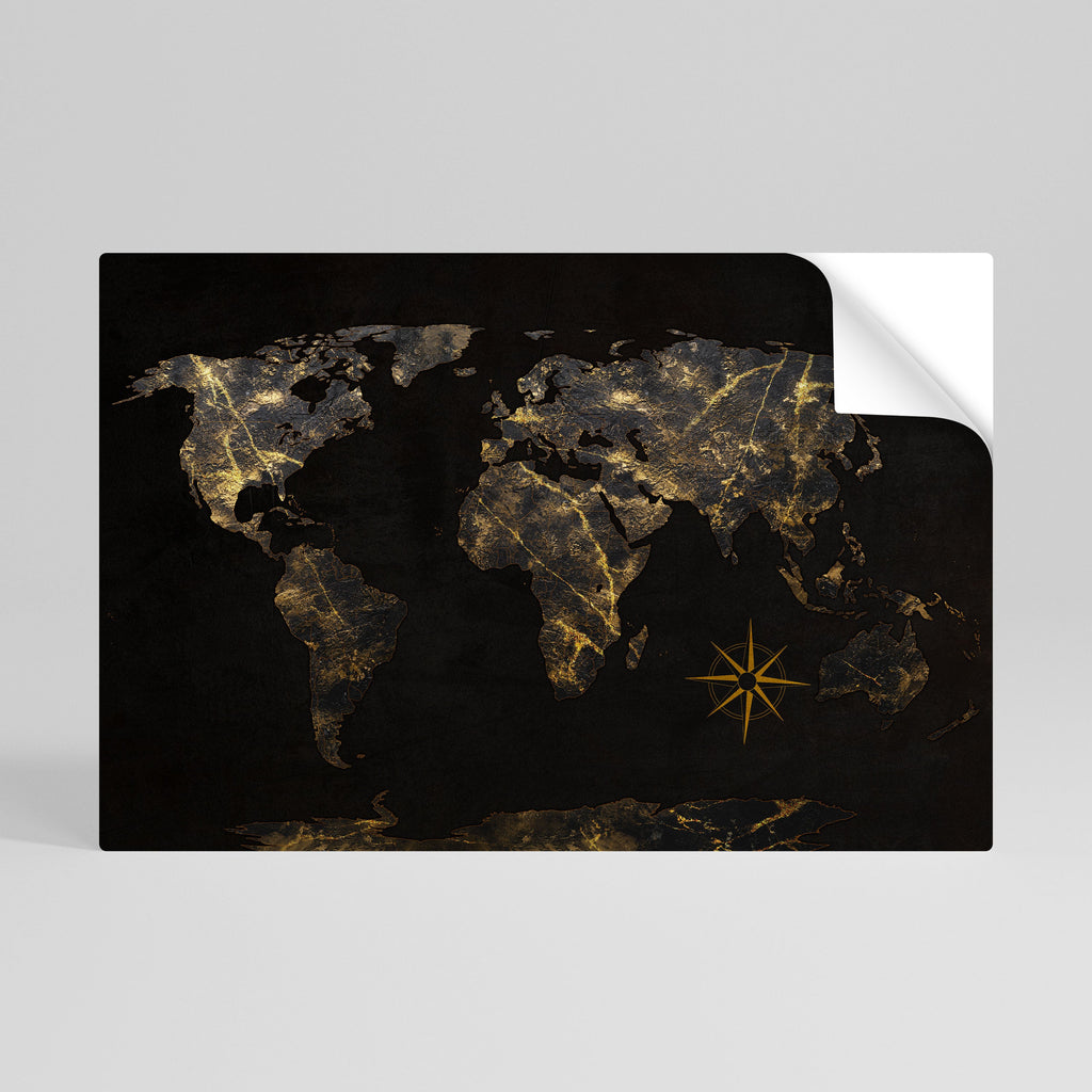 Affiche horizontale autocollante GOLDEN GEOGRAPHY