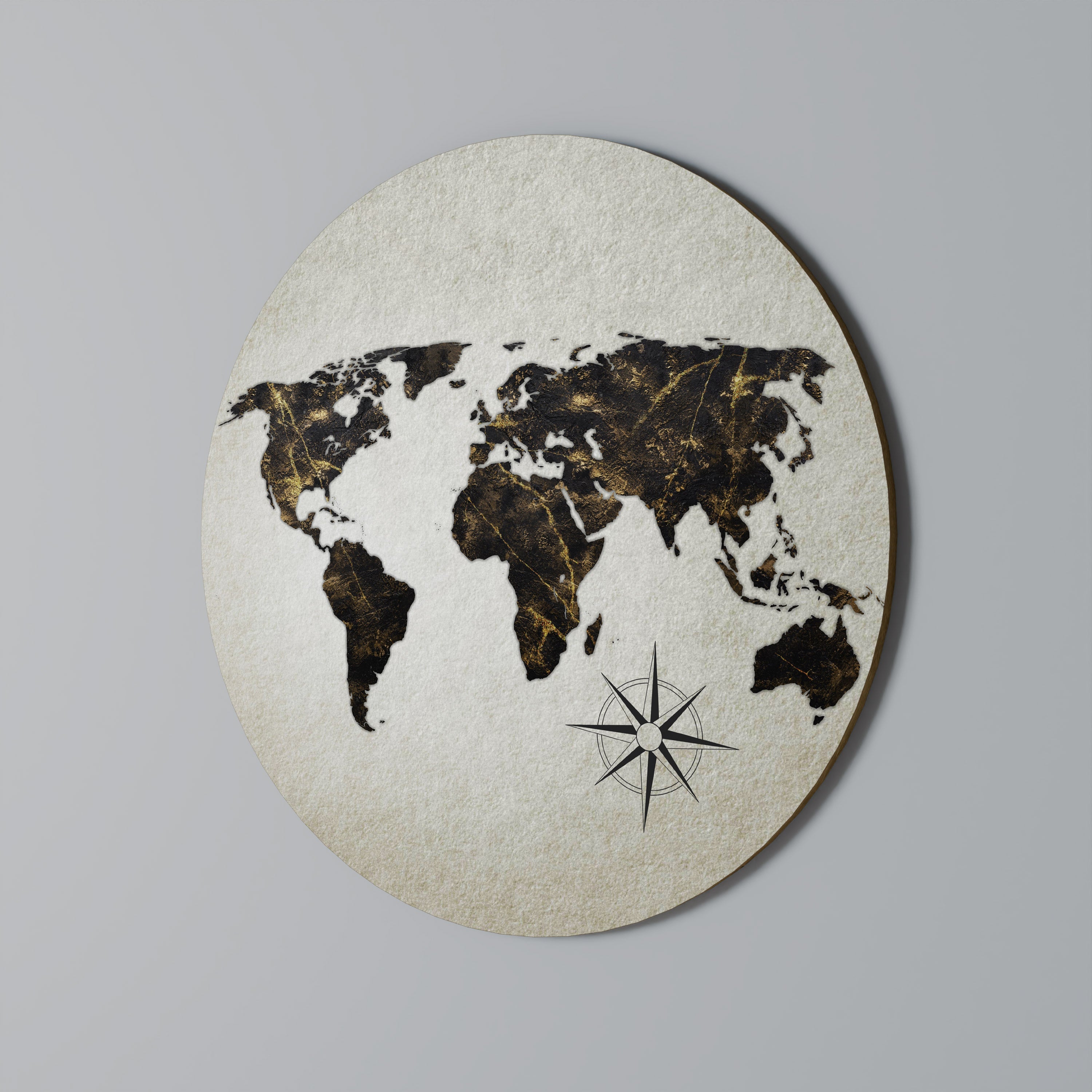 Décoration murale ronde GLOBE GOLDEN LINES