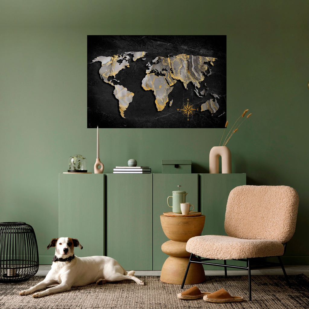 ELEGANT WORLDWIDE Peel and Stick Horizontal Poster