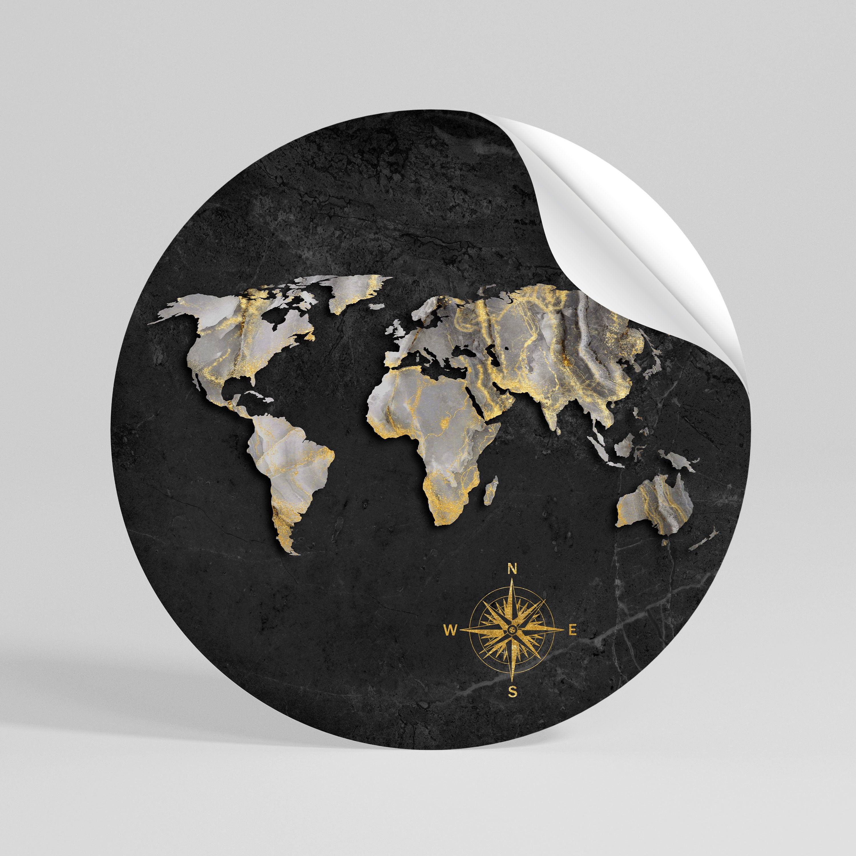 ELEGANT WORLDWIDE Peel and Stick Round Sticker