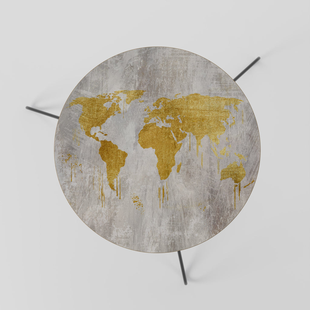 Table basse MÉTALLIQUE WORLDVIEW MAP 60