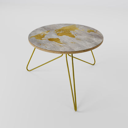 METALLIC WORLDVIEW MAP Coffee Table