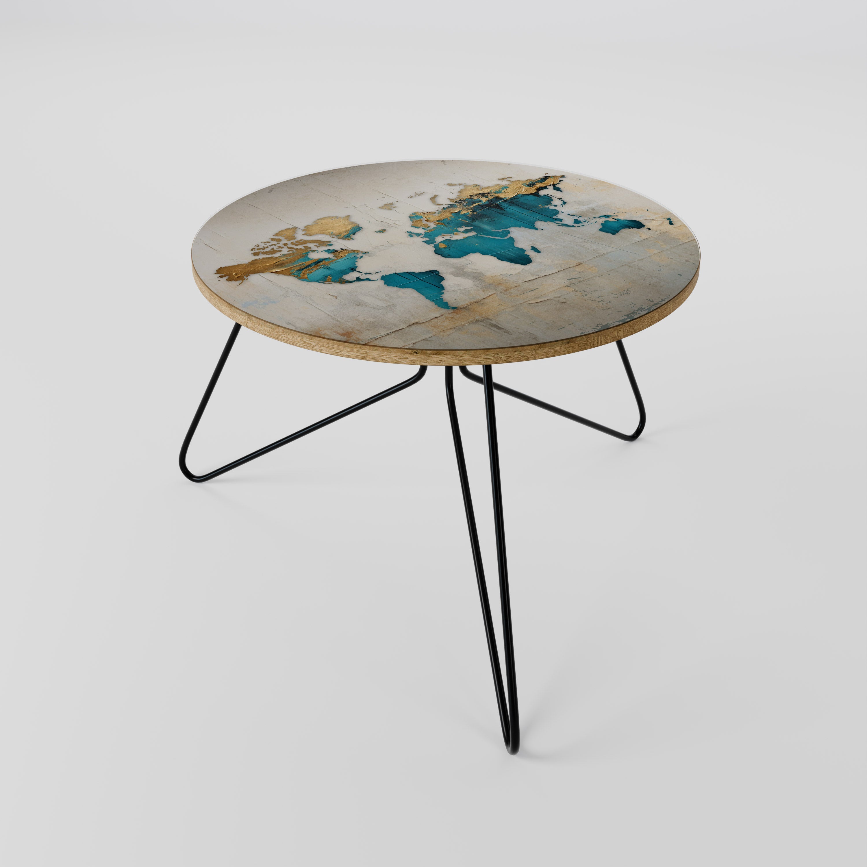Table basse AZURE GILDED MAP 60