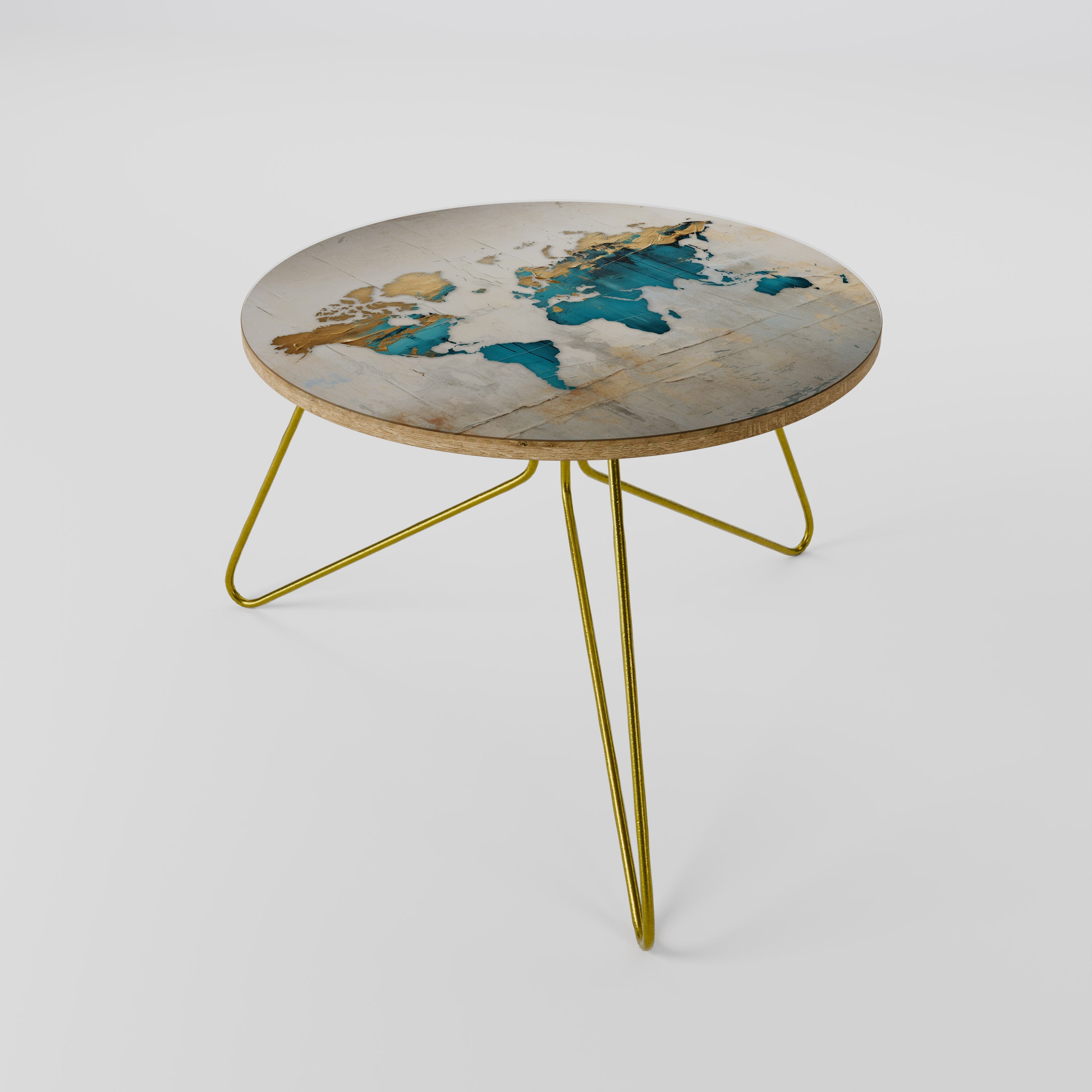 Table basse AZURE GILDED MAP 60