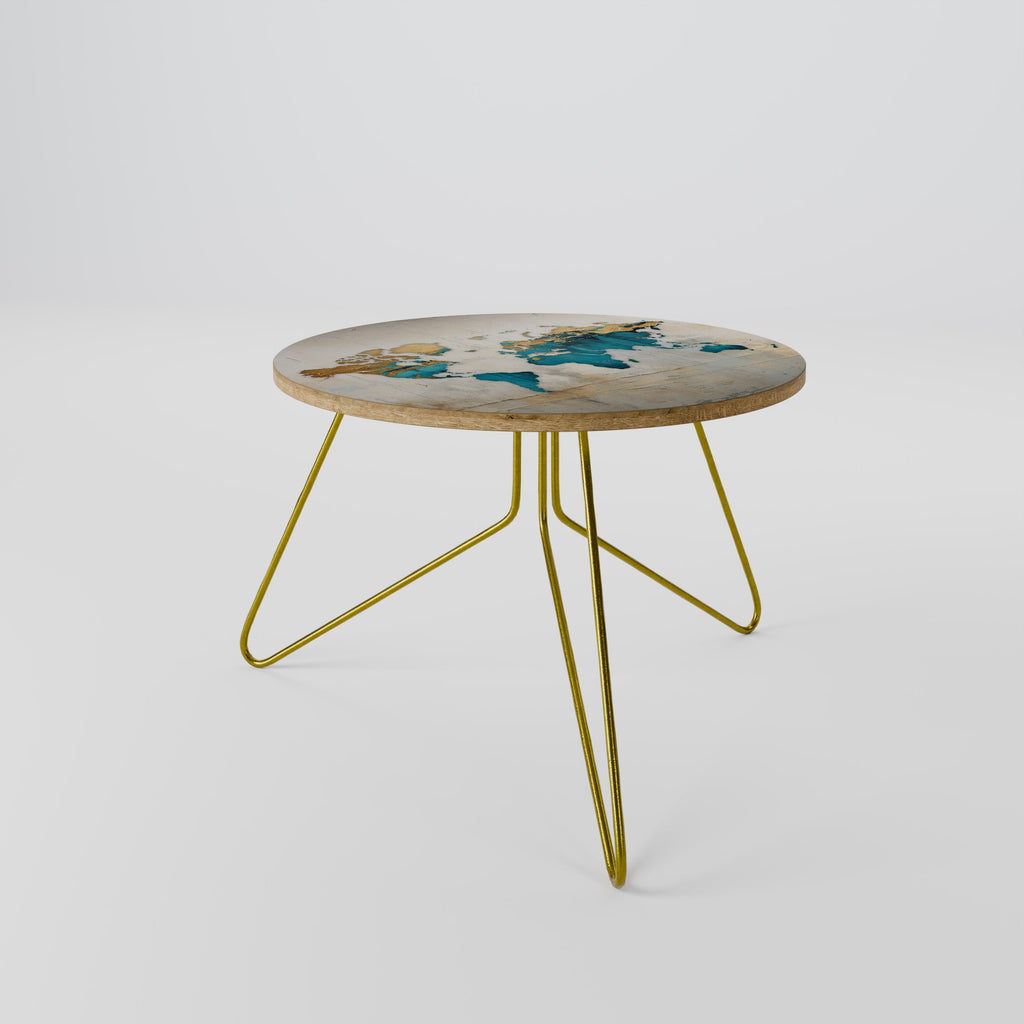 Table basse AZURE GILDED MAP 60