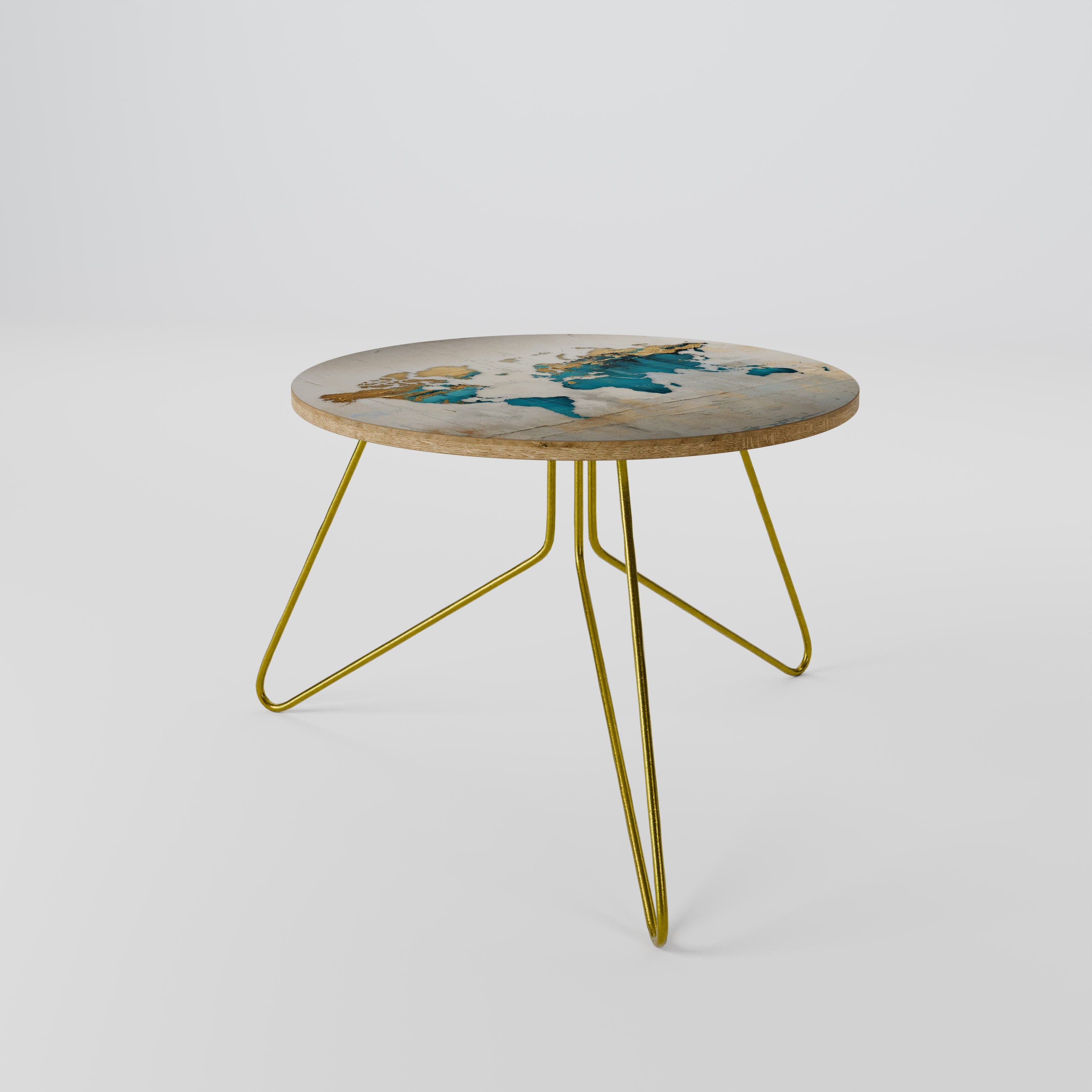 Table basse AZURE GILDED MAP 60