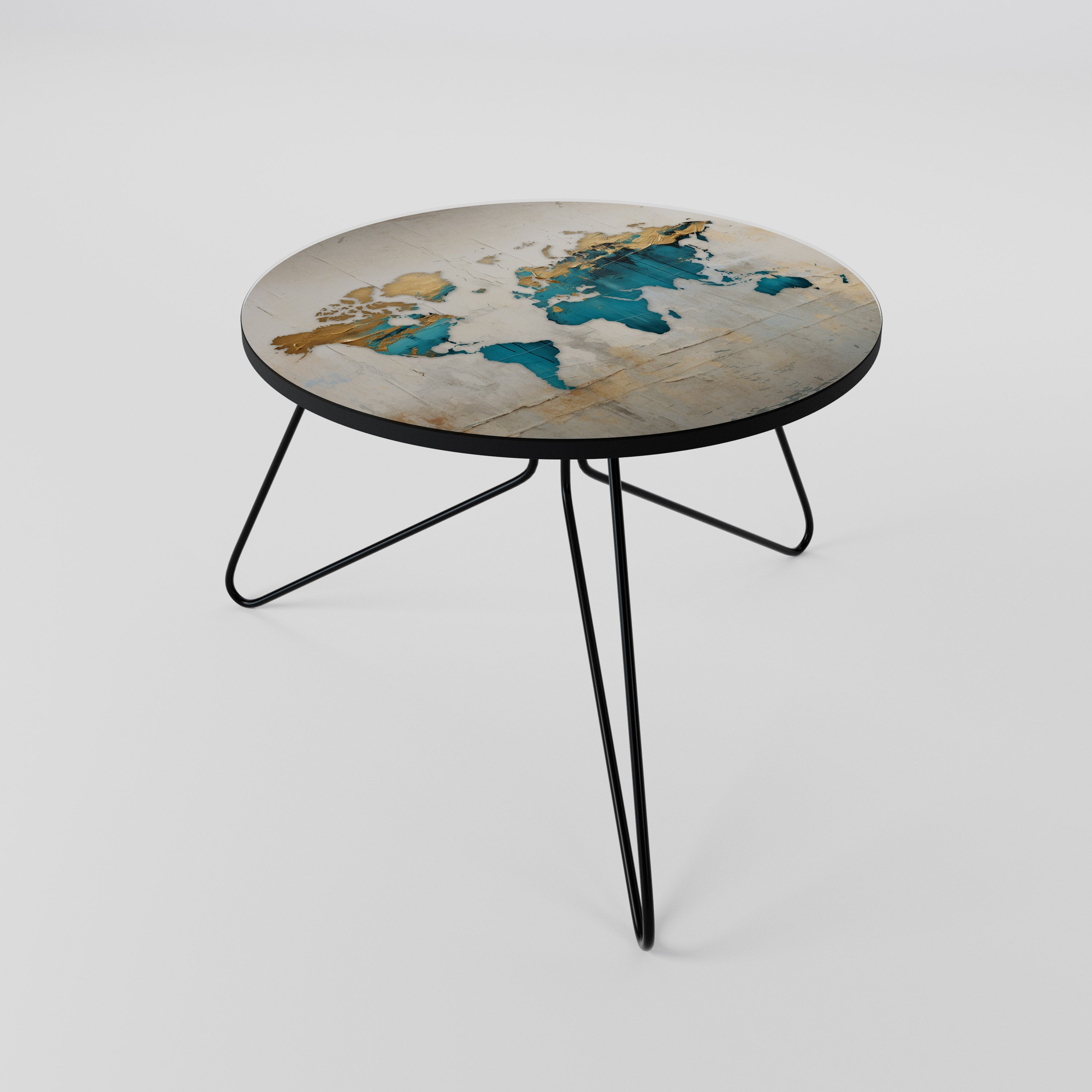 Table basse AZURE GILDED MAP 60