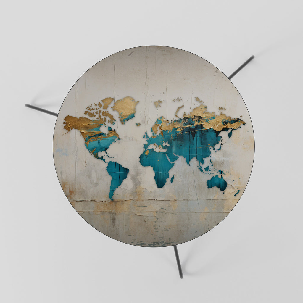 Table basse AZURE GILDED MAP 60