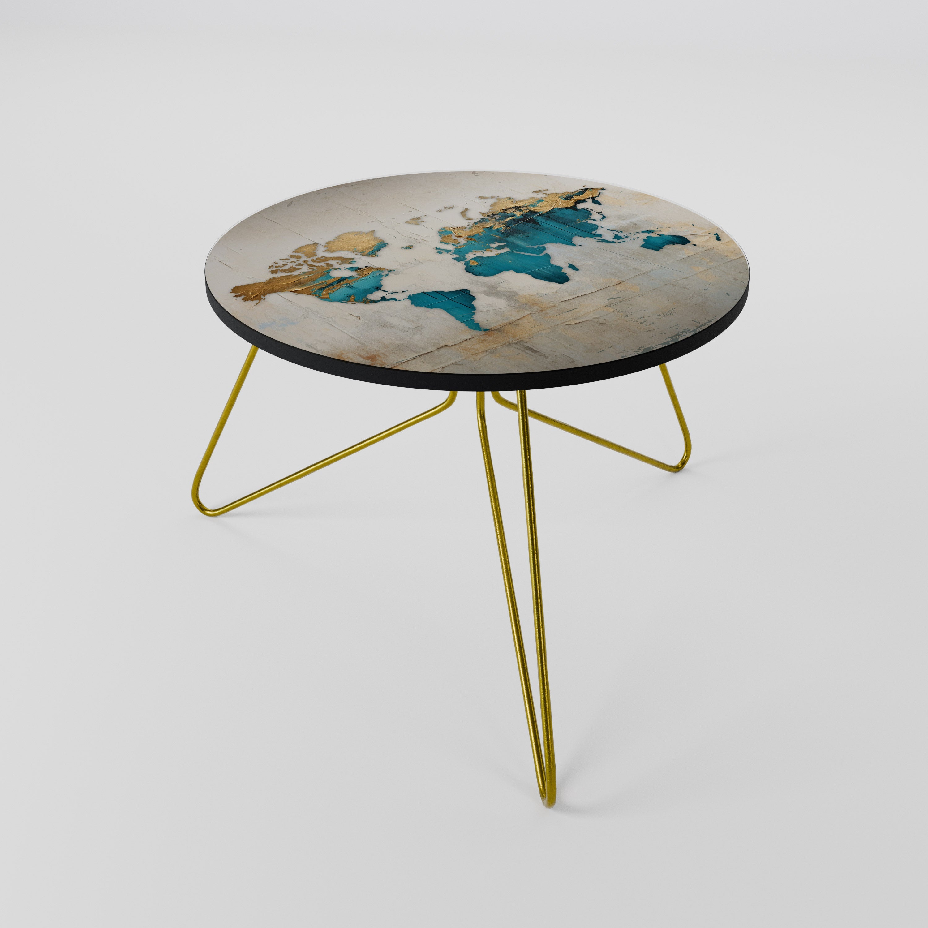 Table basse AZURE GILDED MAP 60