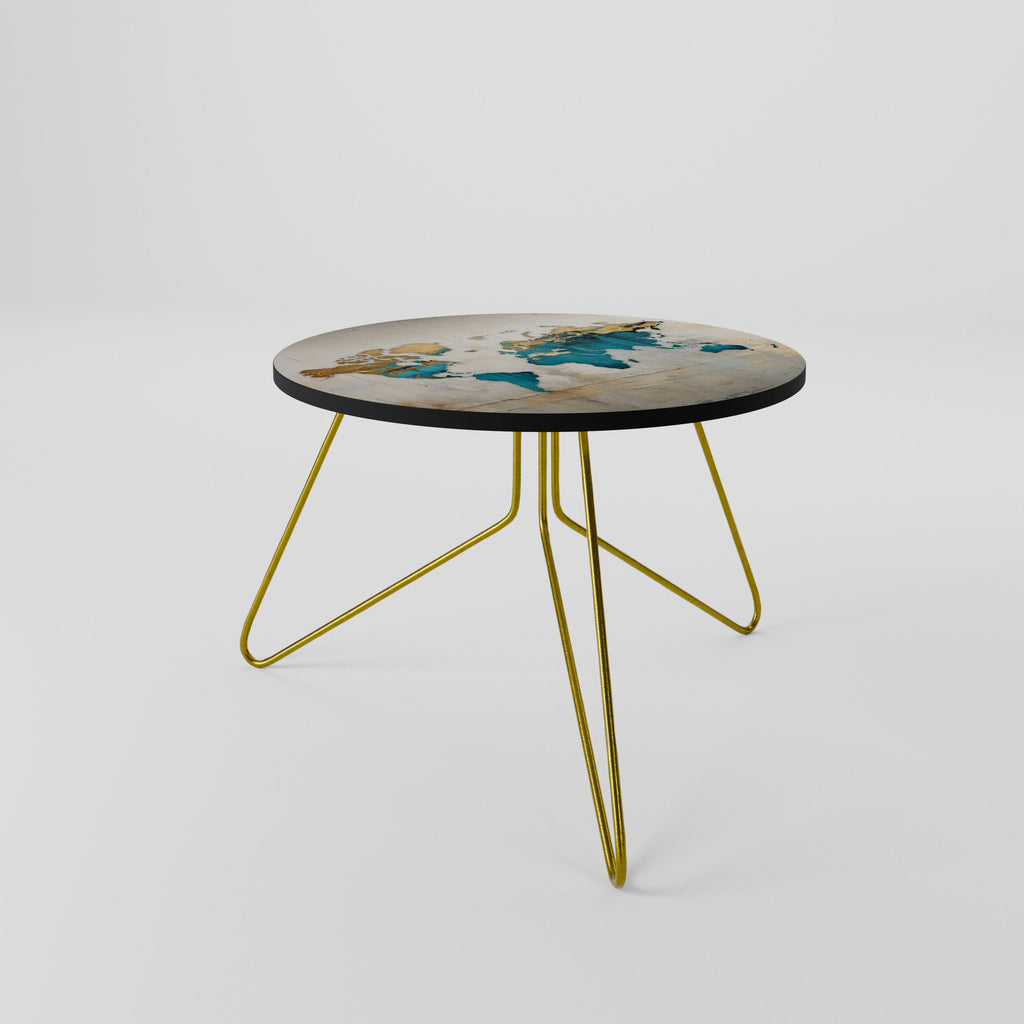 Table basse AZURE GILDED MAP 60