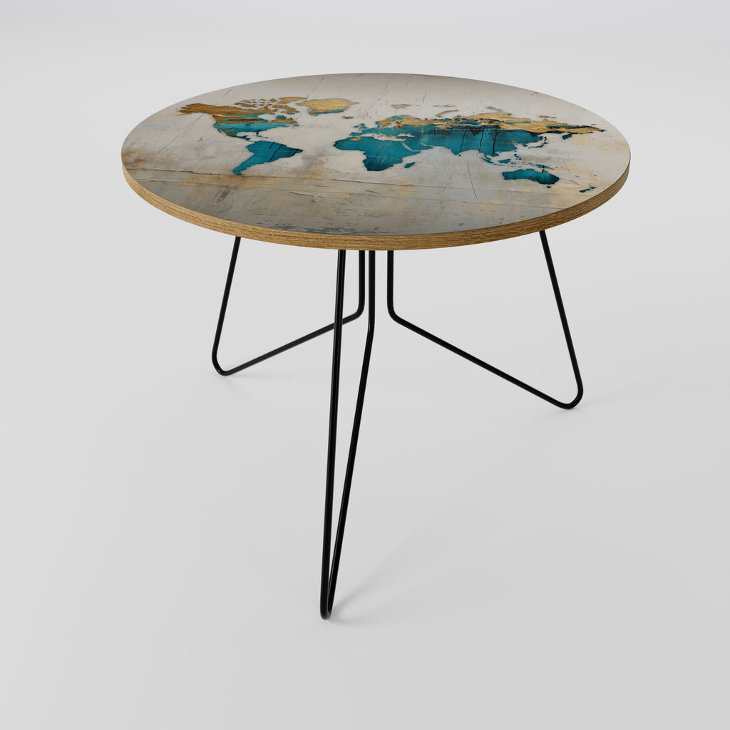 Table basse AZURE GILDED MAP 69