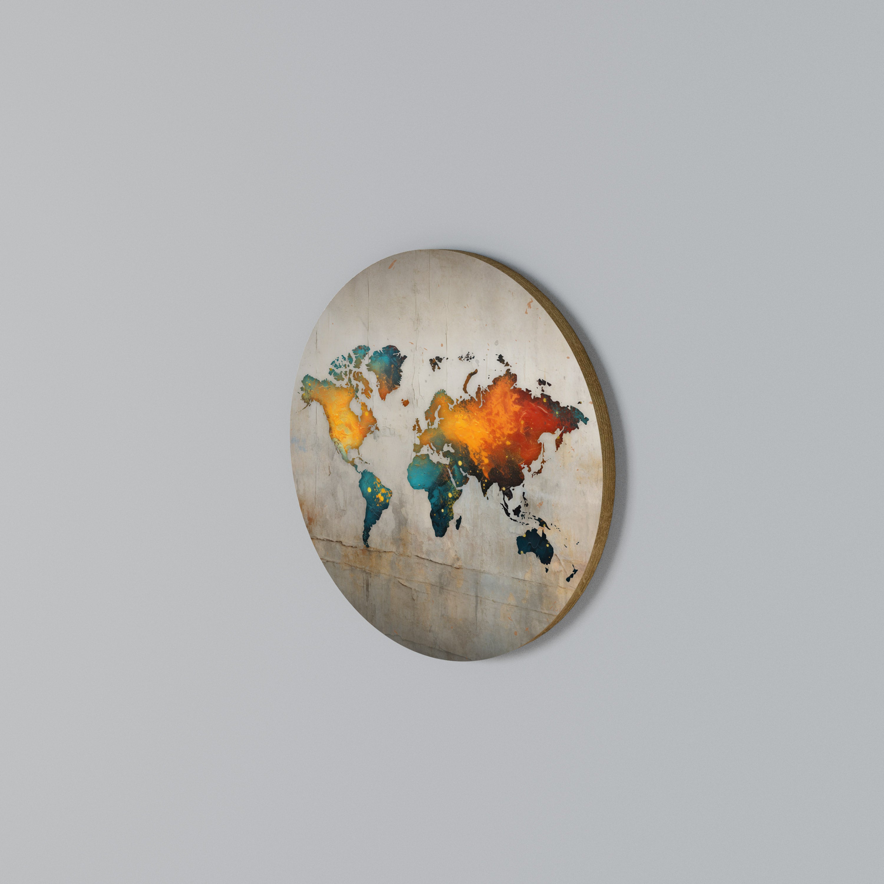 GLOBAL HUES EXPLORED Round Wall Art