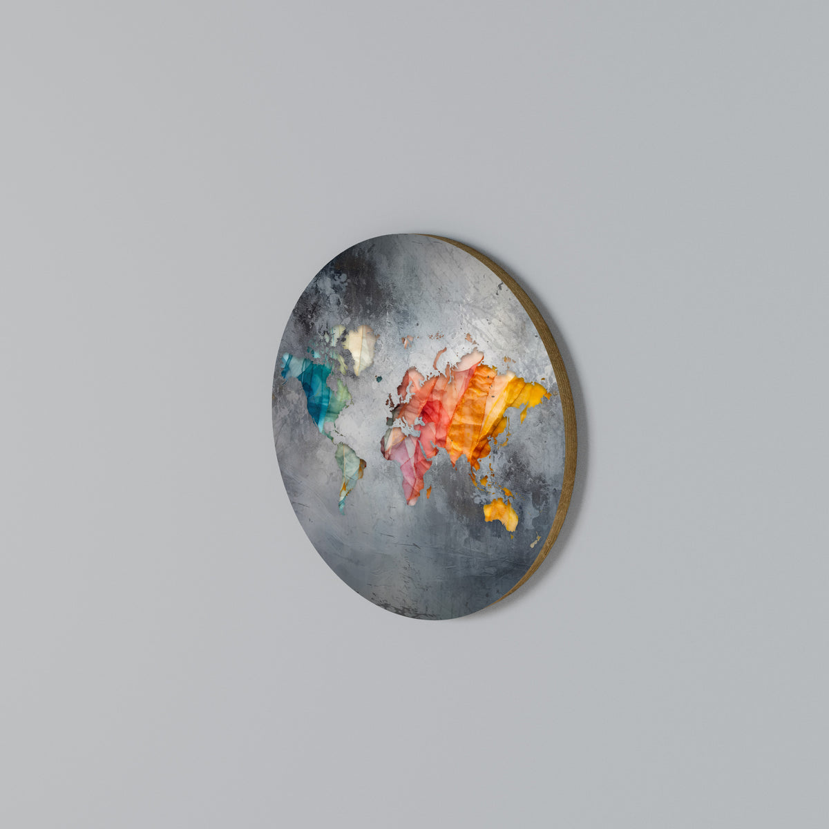 HARMONIOUS EARTH TONES Round Wall Art