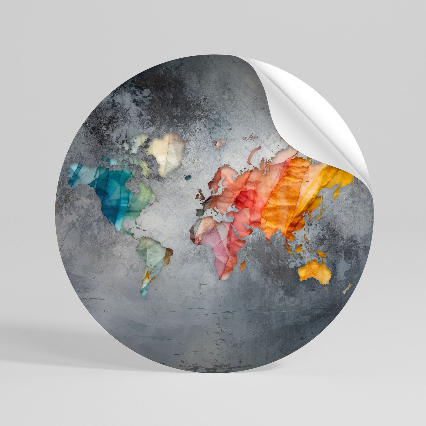 HARMONIOUS EARTH TONES Peel and Stick Round Sticker