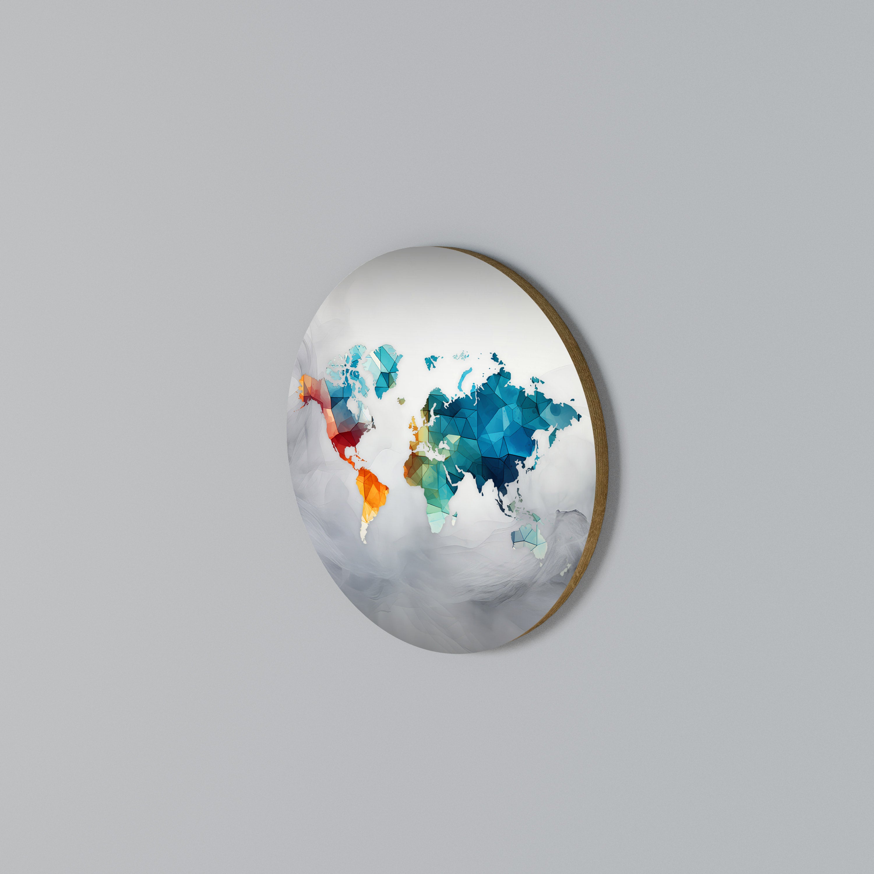 FACETED WORLDVIEW Round Wall Art