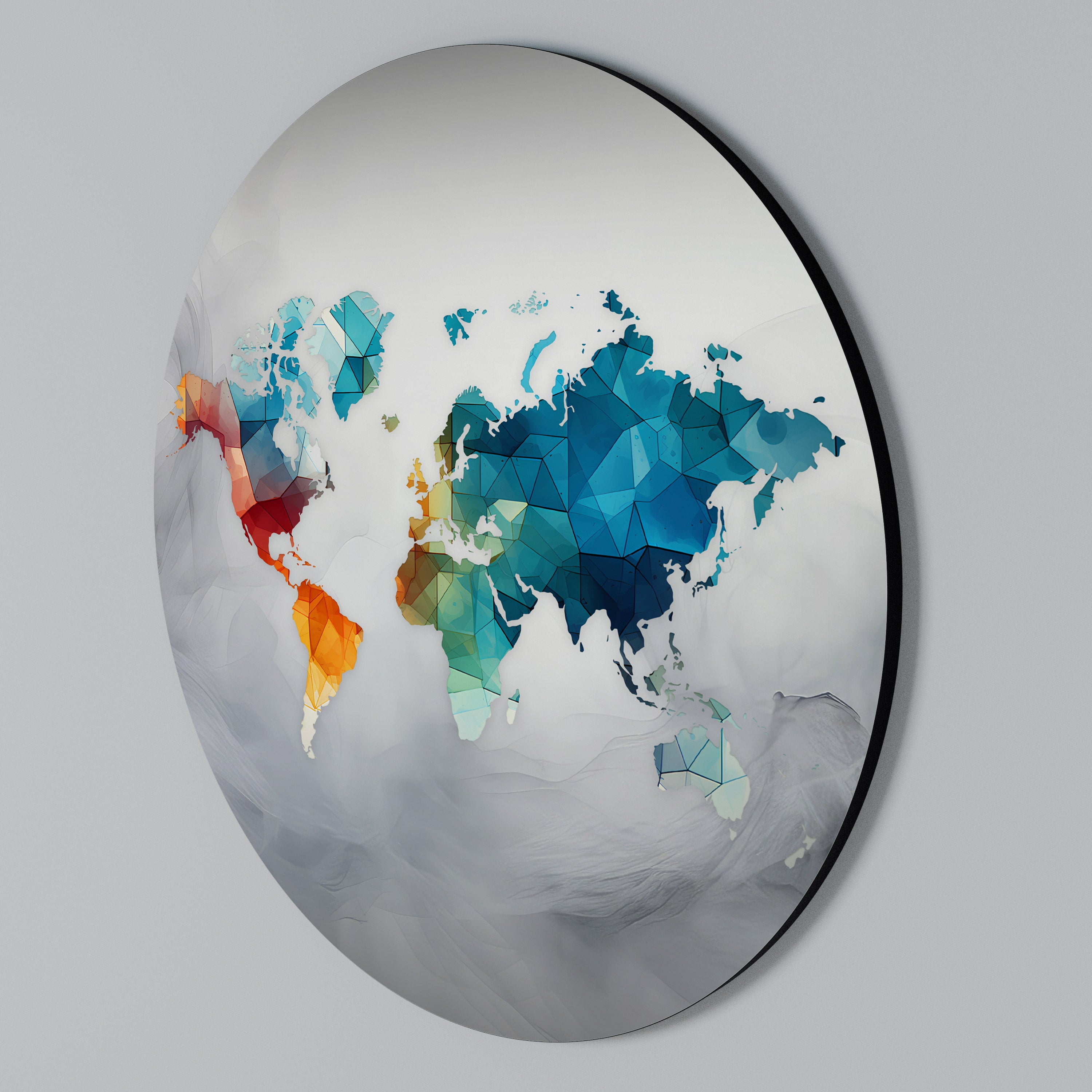 FACETED WORLDVIEW Round Wall Art