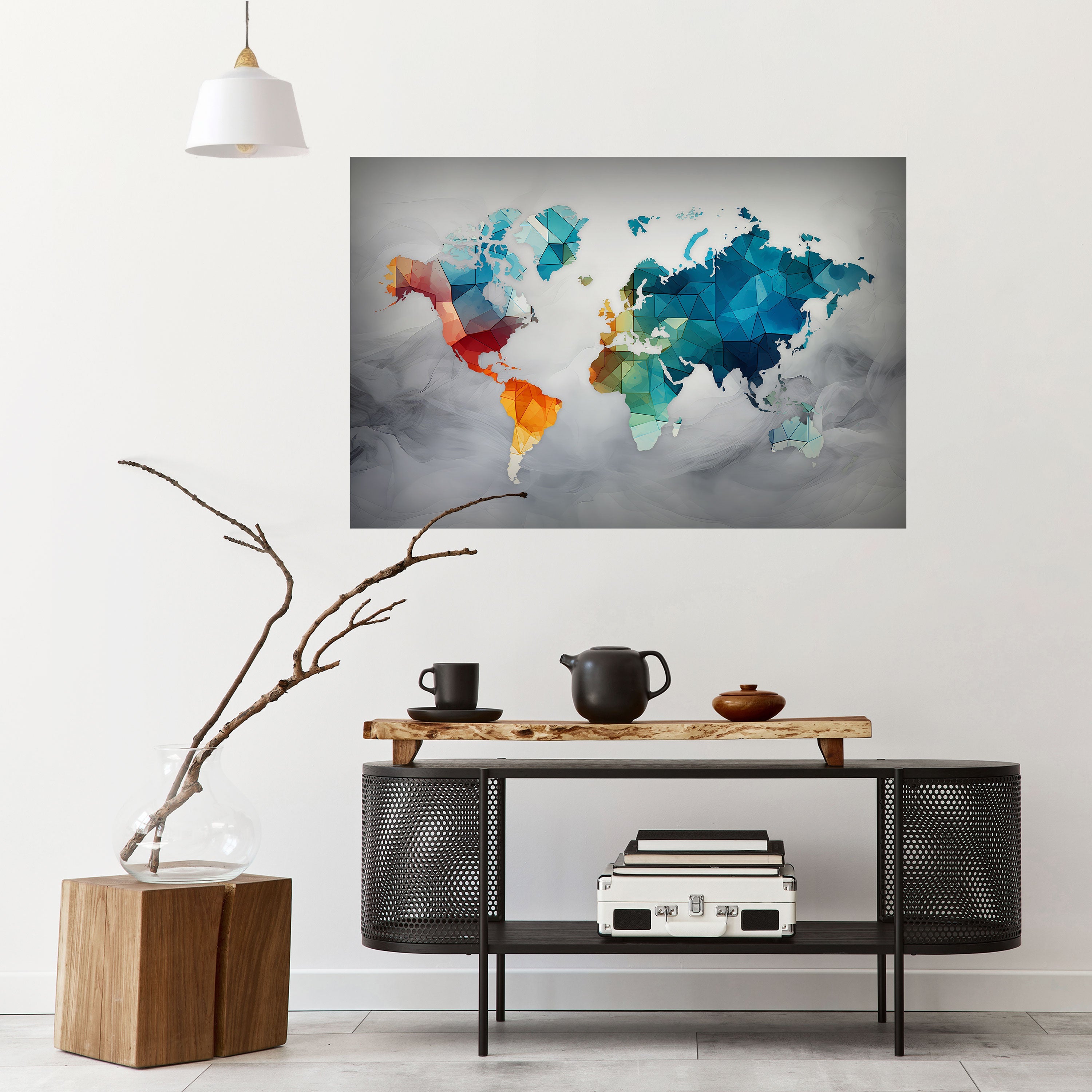 Affiche horizontale autocollante « VISION DU MONDE À FACETTES »