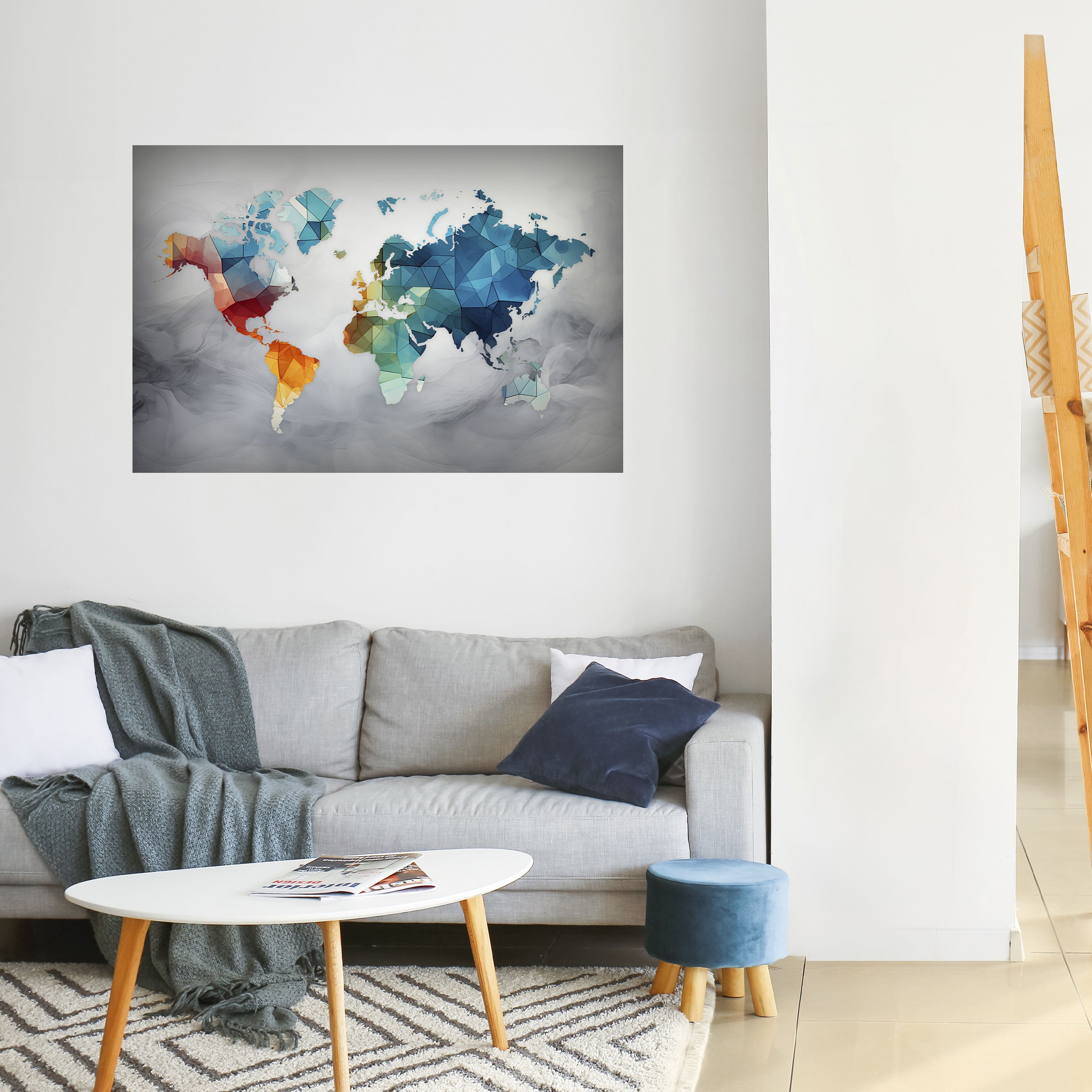 Affiche horizontale autocollante « VISION DU MONDE À FACETTES »