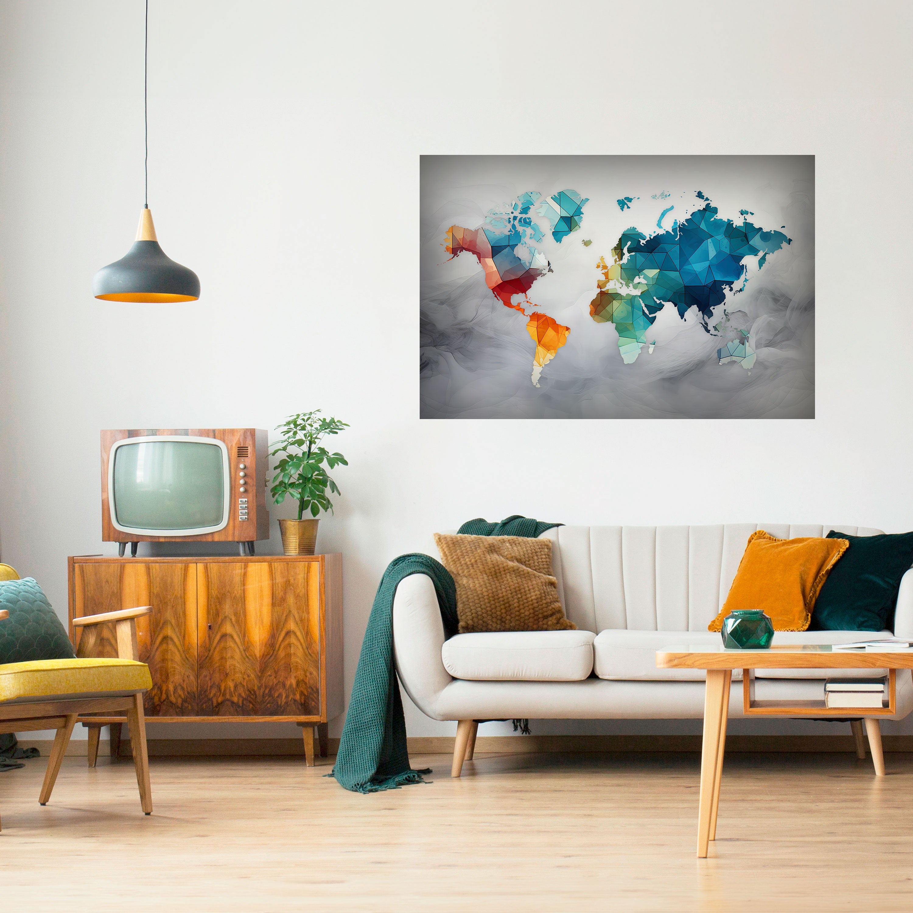 Affiche horizontale autocollante « VISION DU MONDE À FACETTES »