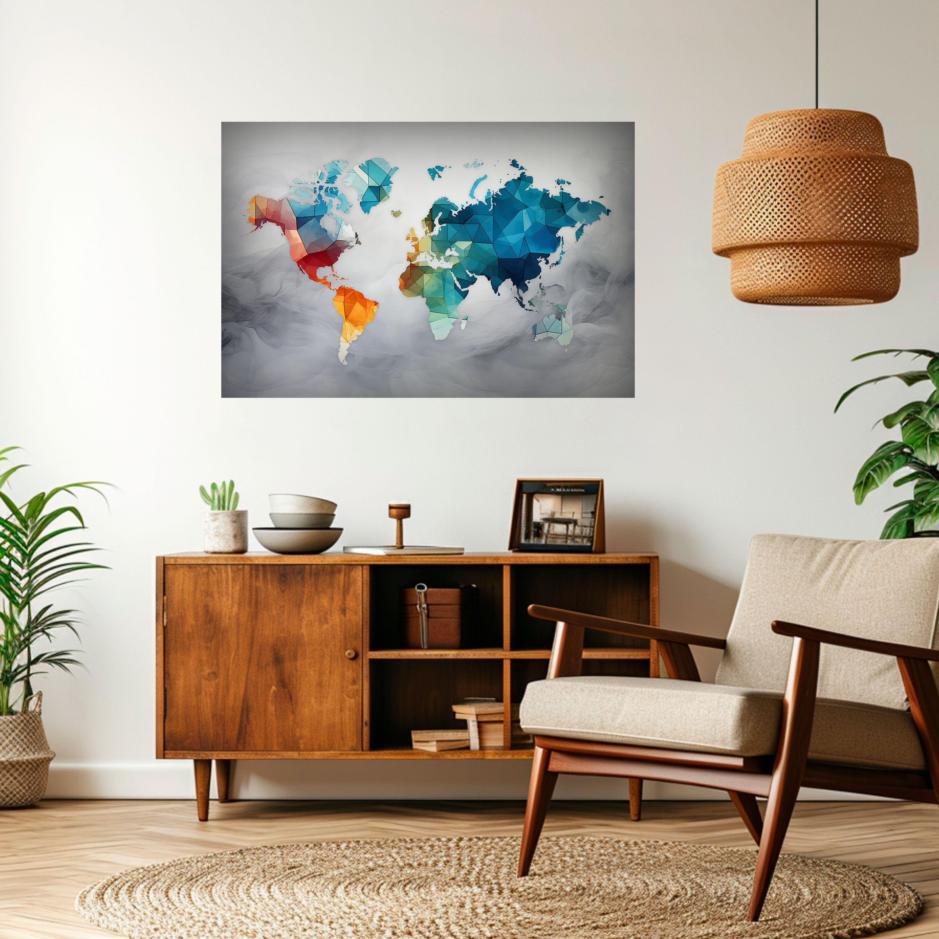 Affiche horizontale autocollante « VISION DU MONDE À FACETTES »