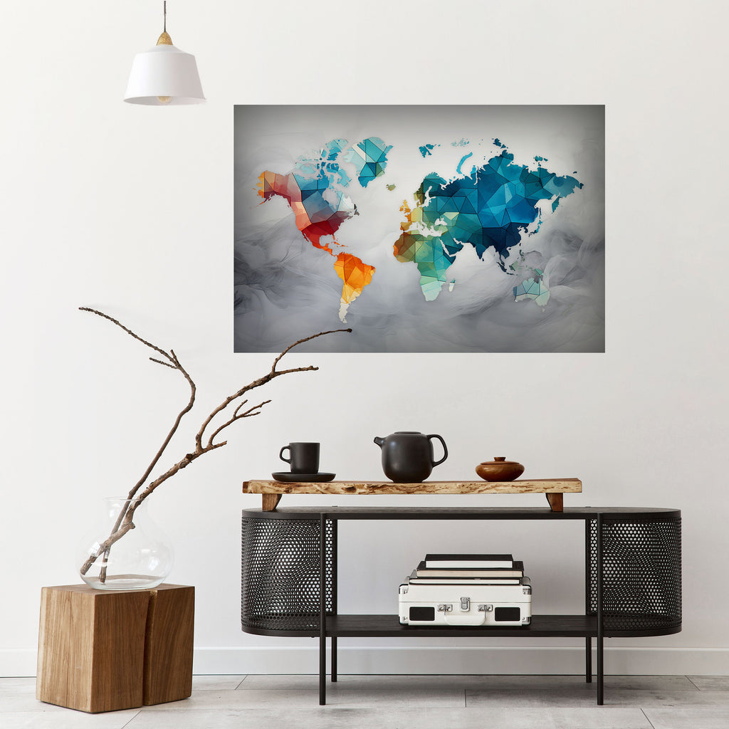 Affiche horizontale autocollante « VISION DU MONDE À FACETTES »